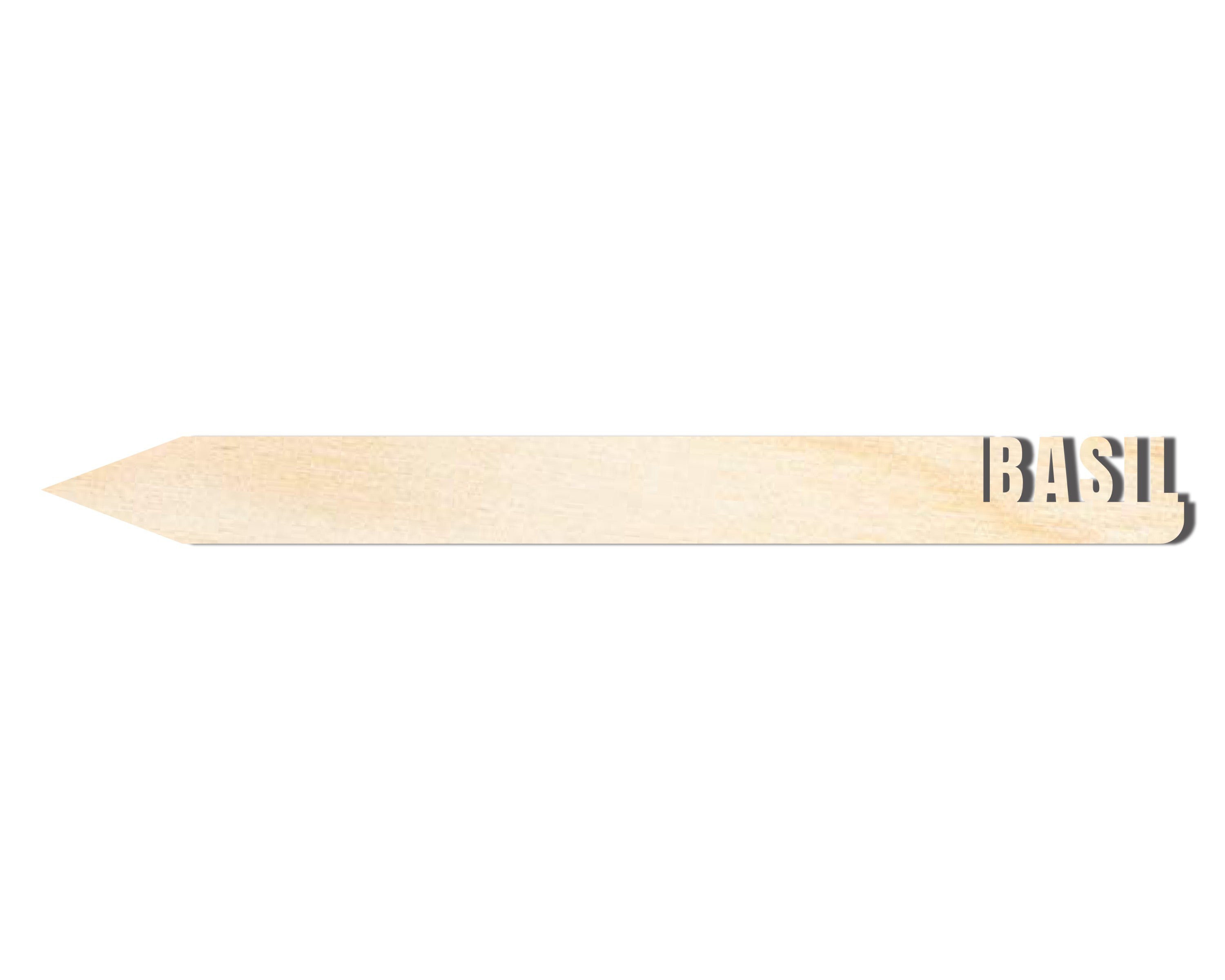 DIY Unfinished Baltic Birch Basil Garden Stake - Up to 24 Pieces for Crafting