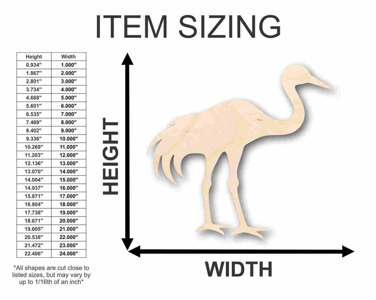 DIY Unfinished Wood Bird Stork Shape for Wildlife Crafts (Up to 46 Inches)