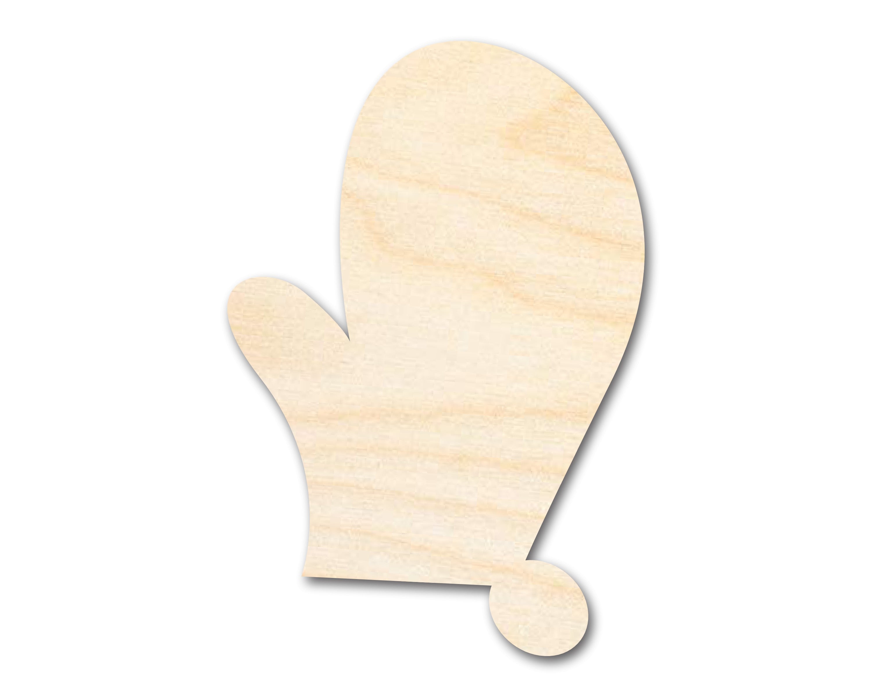 Unfinished DIY Craft Cutout in the Shape of a Right Oven Mitt, Up to 46 Inches for Multiple DIY Projects