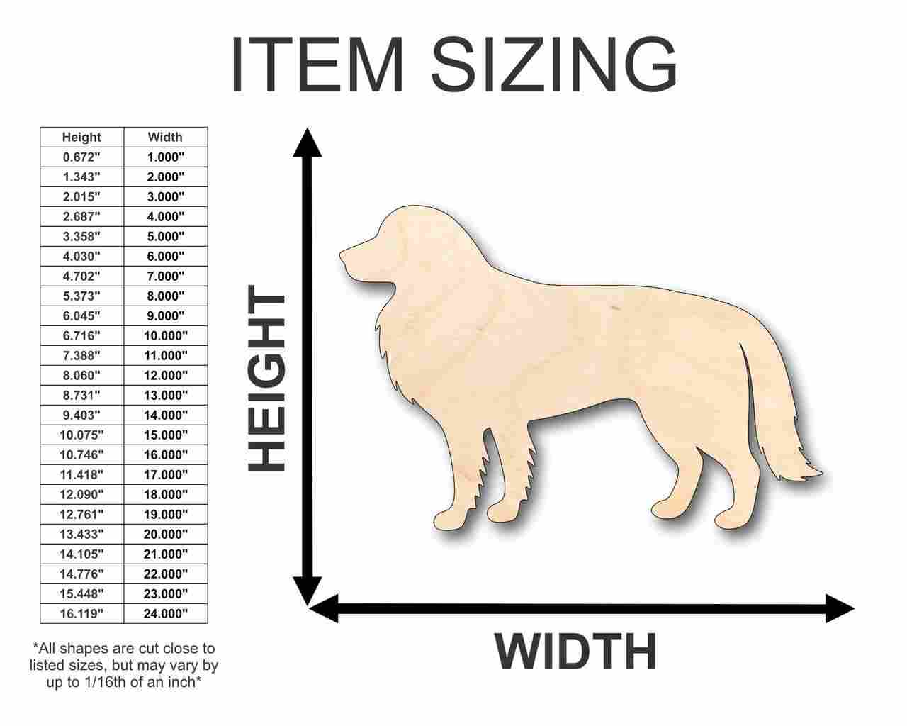 Unfinished DIY Wood Border Collie Dog Shape Craft - Ideal for Animal and Pet Decorations up to 46 Inches