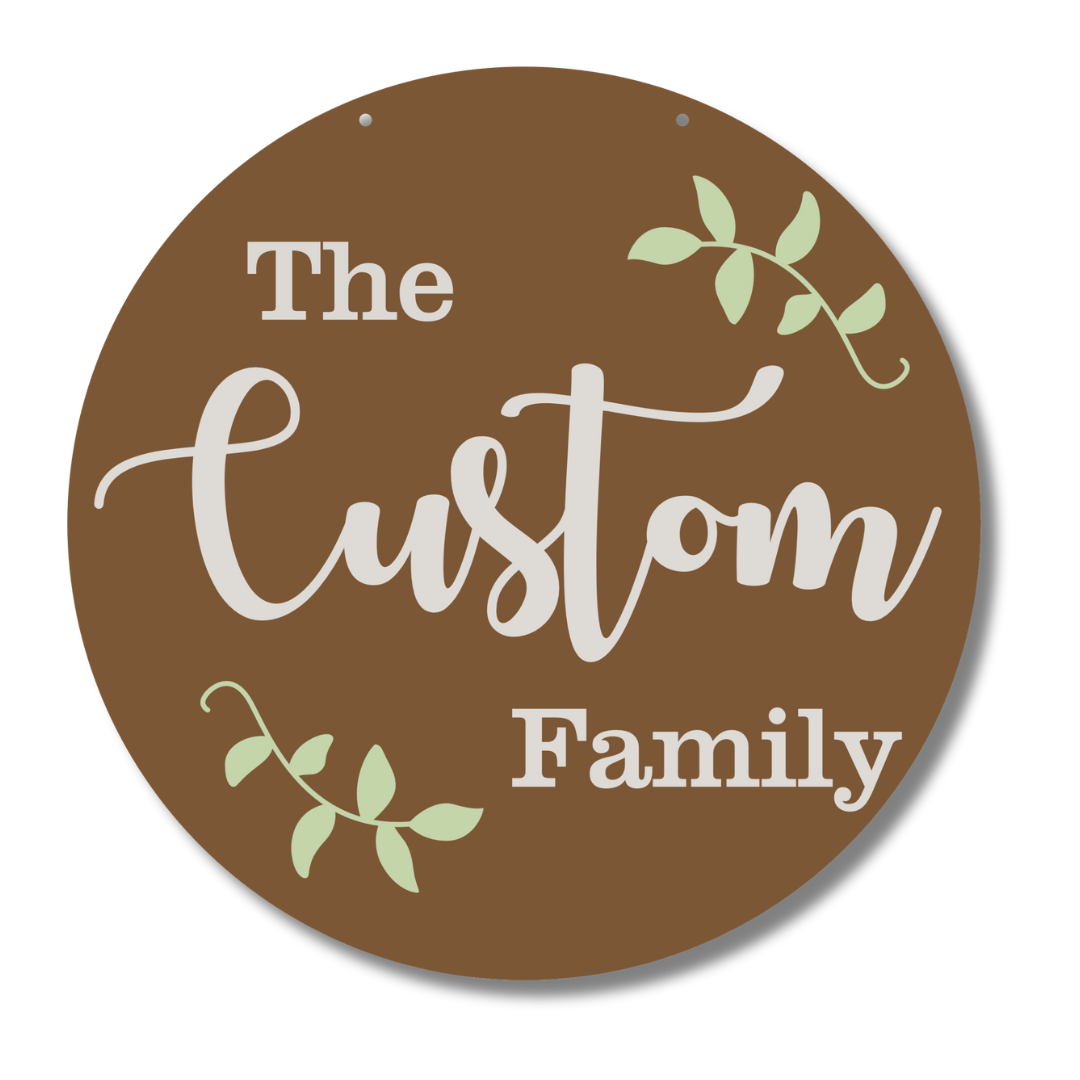 Unfinished Customizable Wood Family Name Door Sign Craft Kit | 1/4-Inch Thick Wood Craft Cutouts