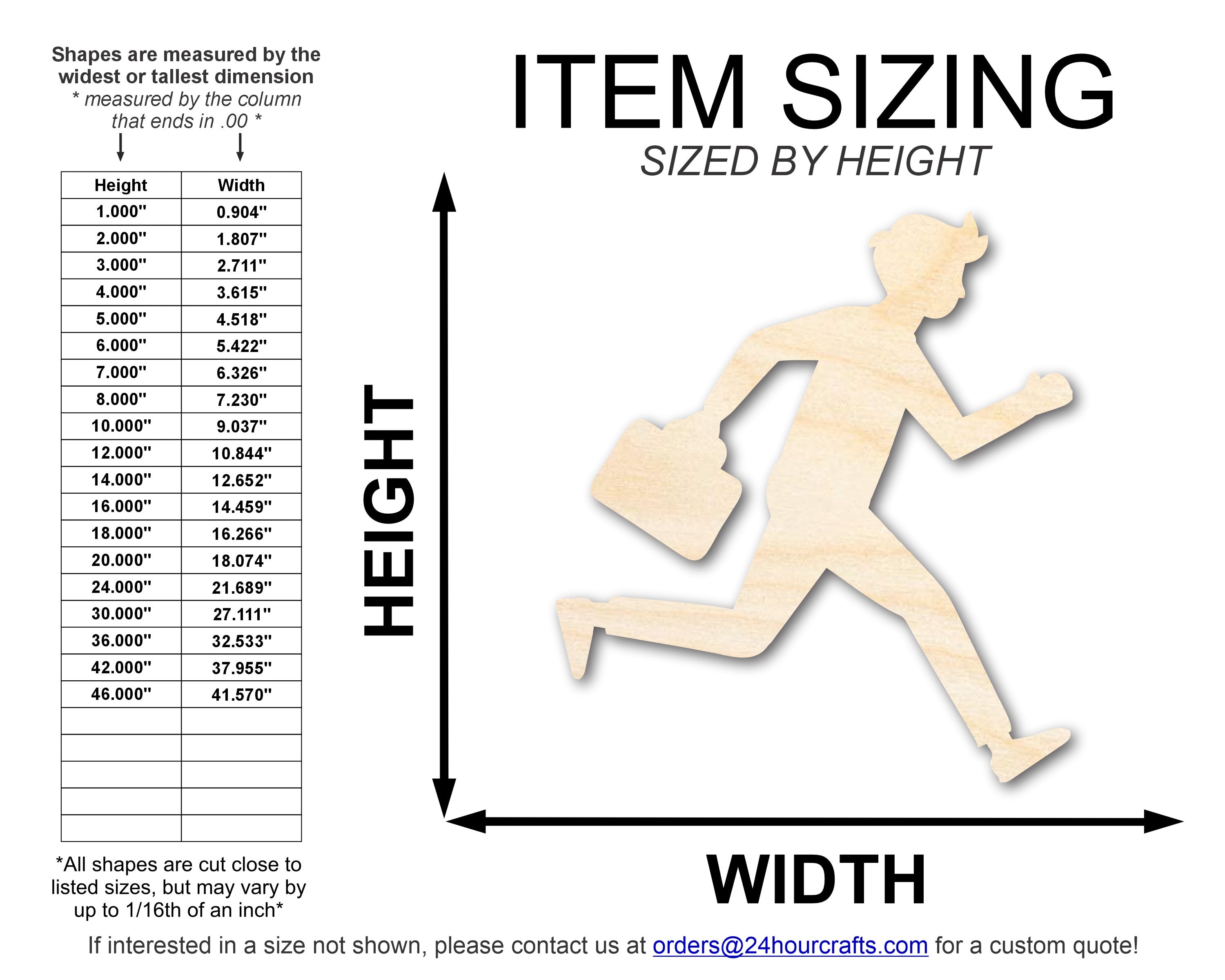 DIY Unfinished Baltic Birch Business Man Shape Cutout up to 46 Inches