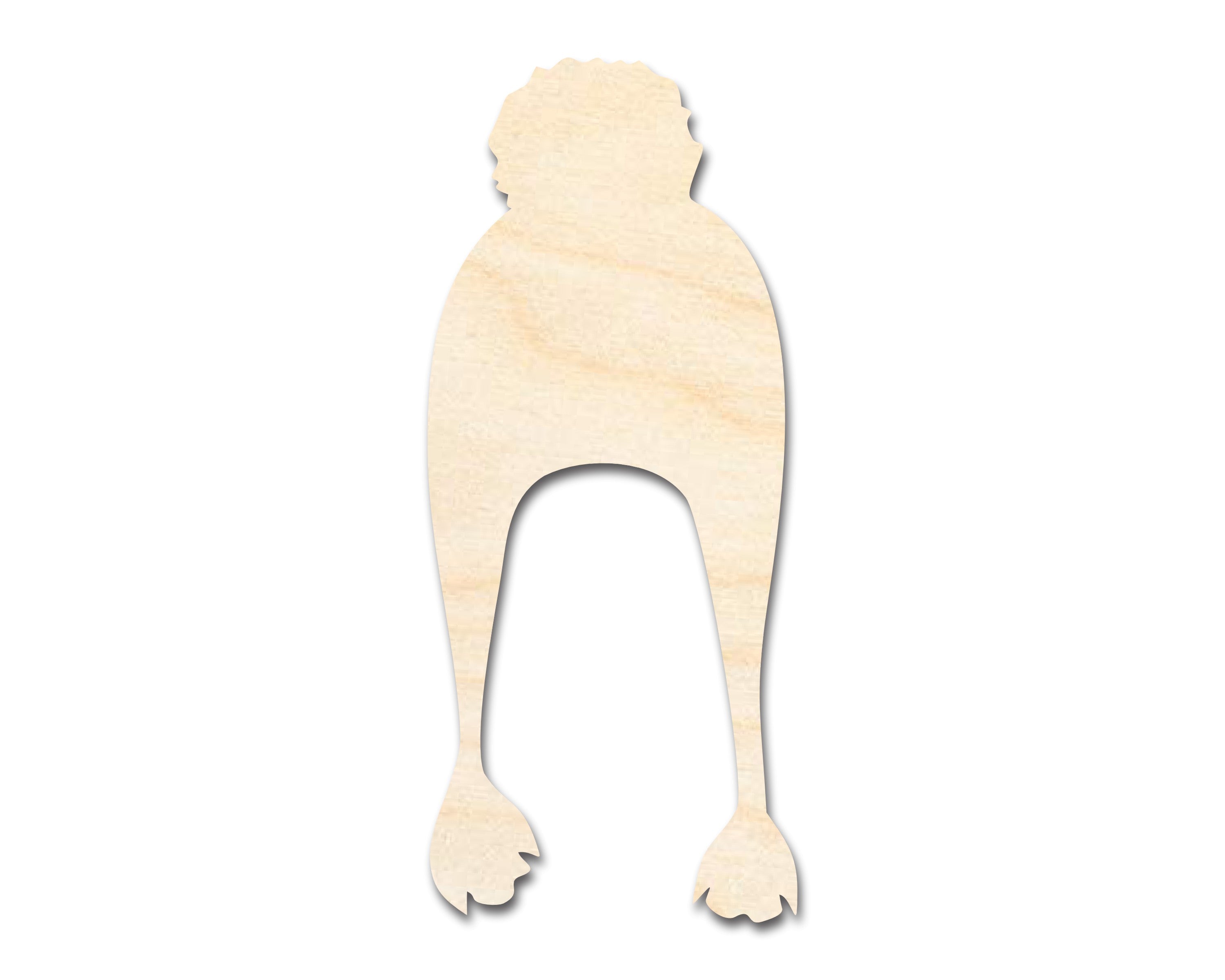 Unfinished Wood Craft - Winter Hat Silhouette Shape, Available Sizes up to 46 Inches
