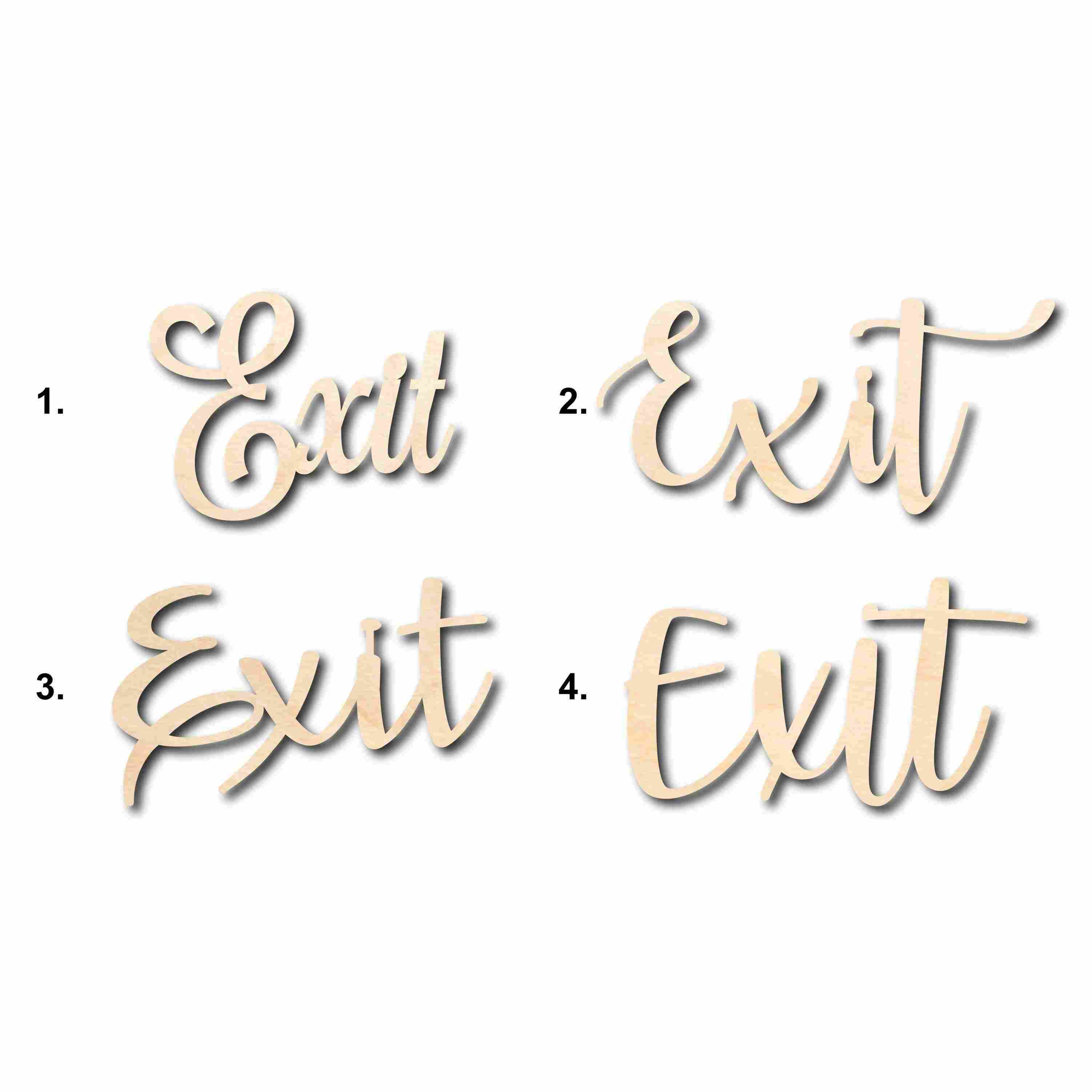 DIY Unfinished Wood Exit Sign Cutout for Home Decor