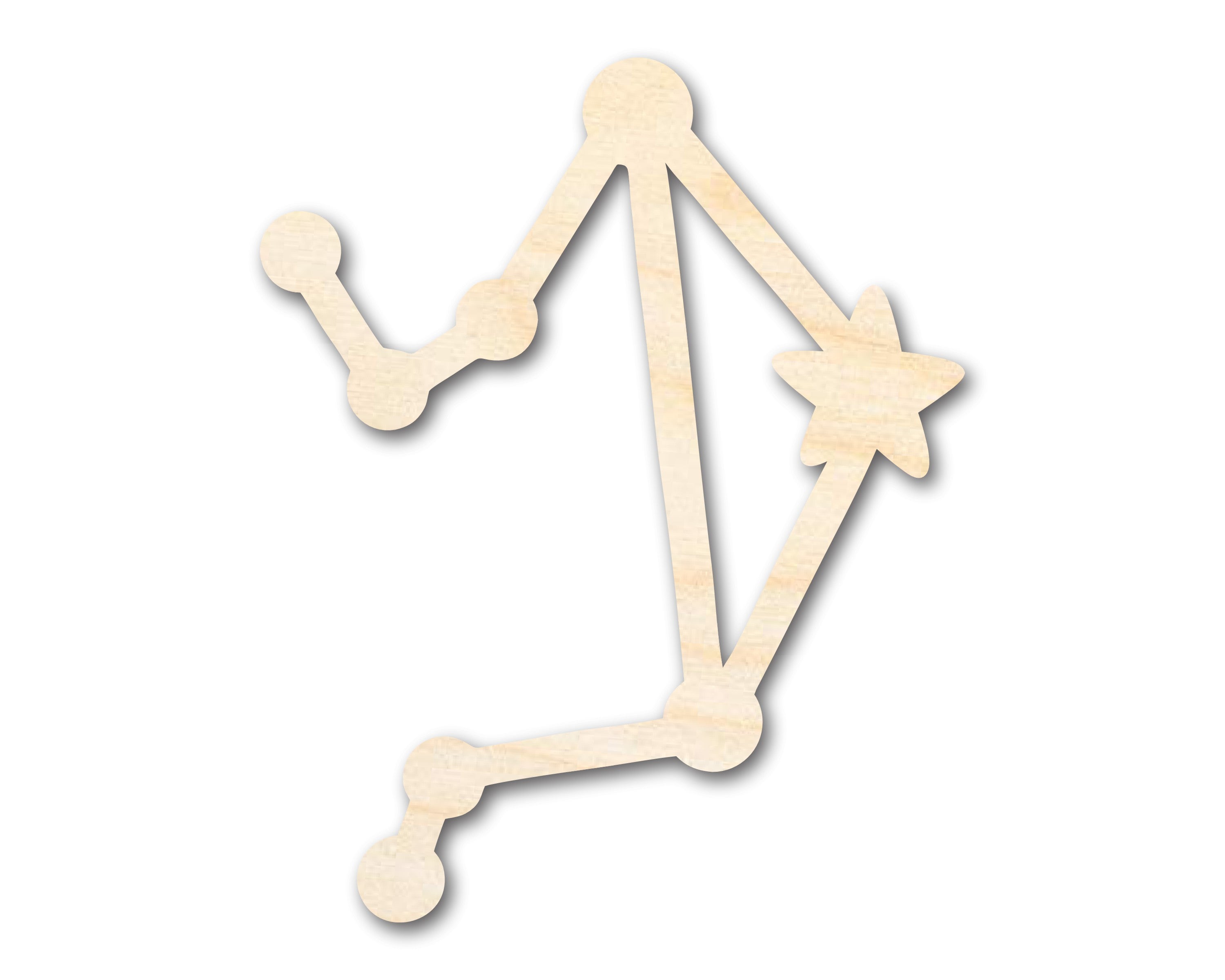 Unfinished Wood Zodiac Craft - Libra Constellation Shape, Sizes up to 46 Inches