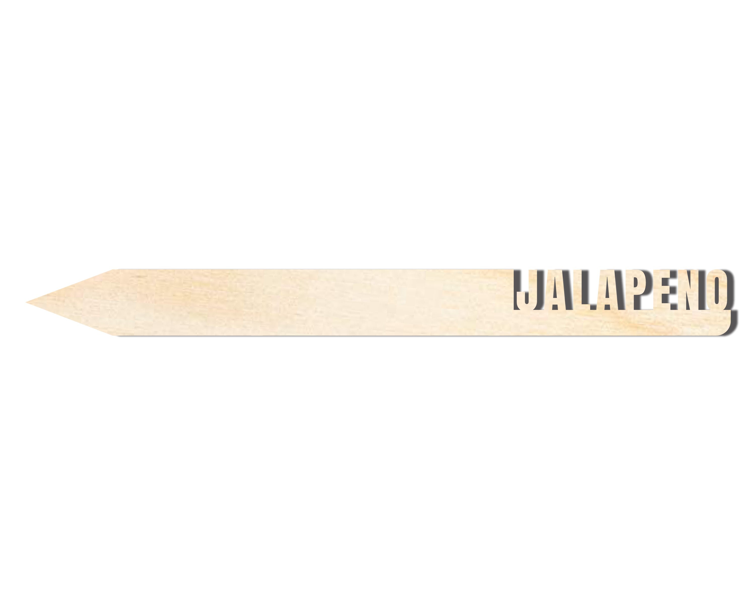 Unfinished Baltic Birch Wood Jalapeno-Shaped Garden Stake for DIY Crafts with Up to 24 DIY Options
