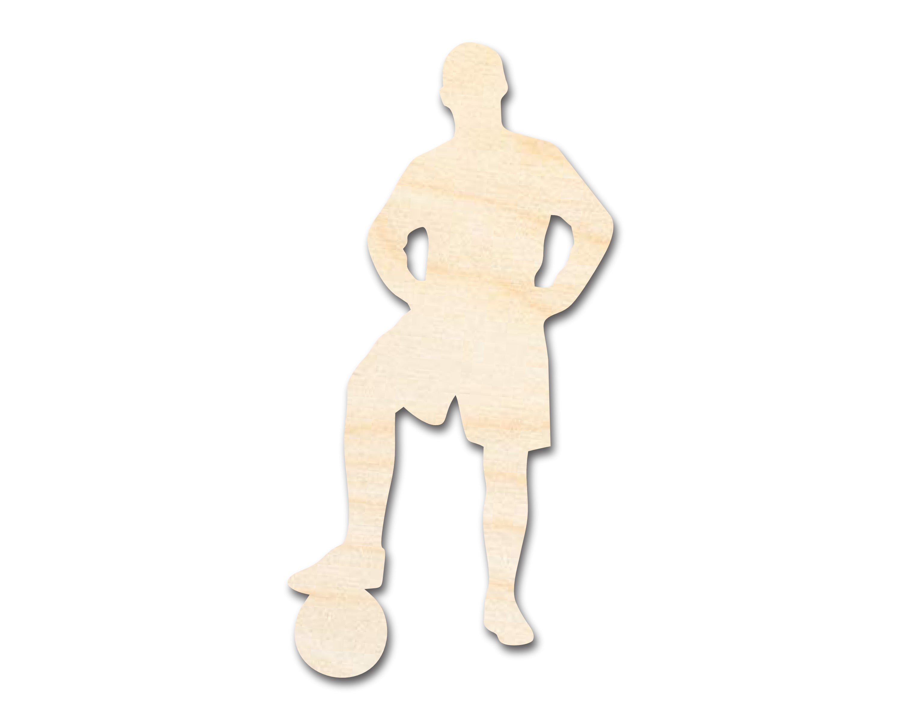 DIY Unfinished Baltic Birch Soccer Player Silhouette Cutouts up to 46 Inches