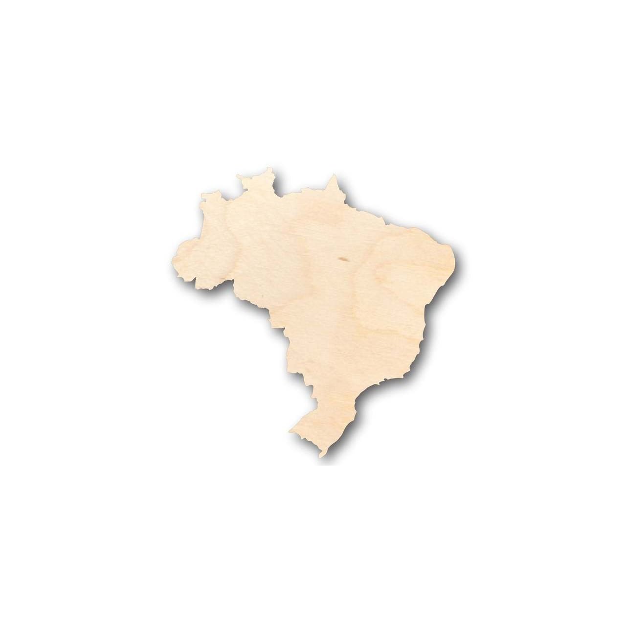 Unfinished DIY Wood Craft in Brazil Shape for Various Country - Themed Projects up to 46 Different Applications
