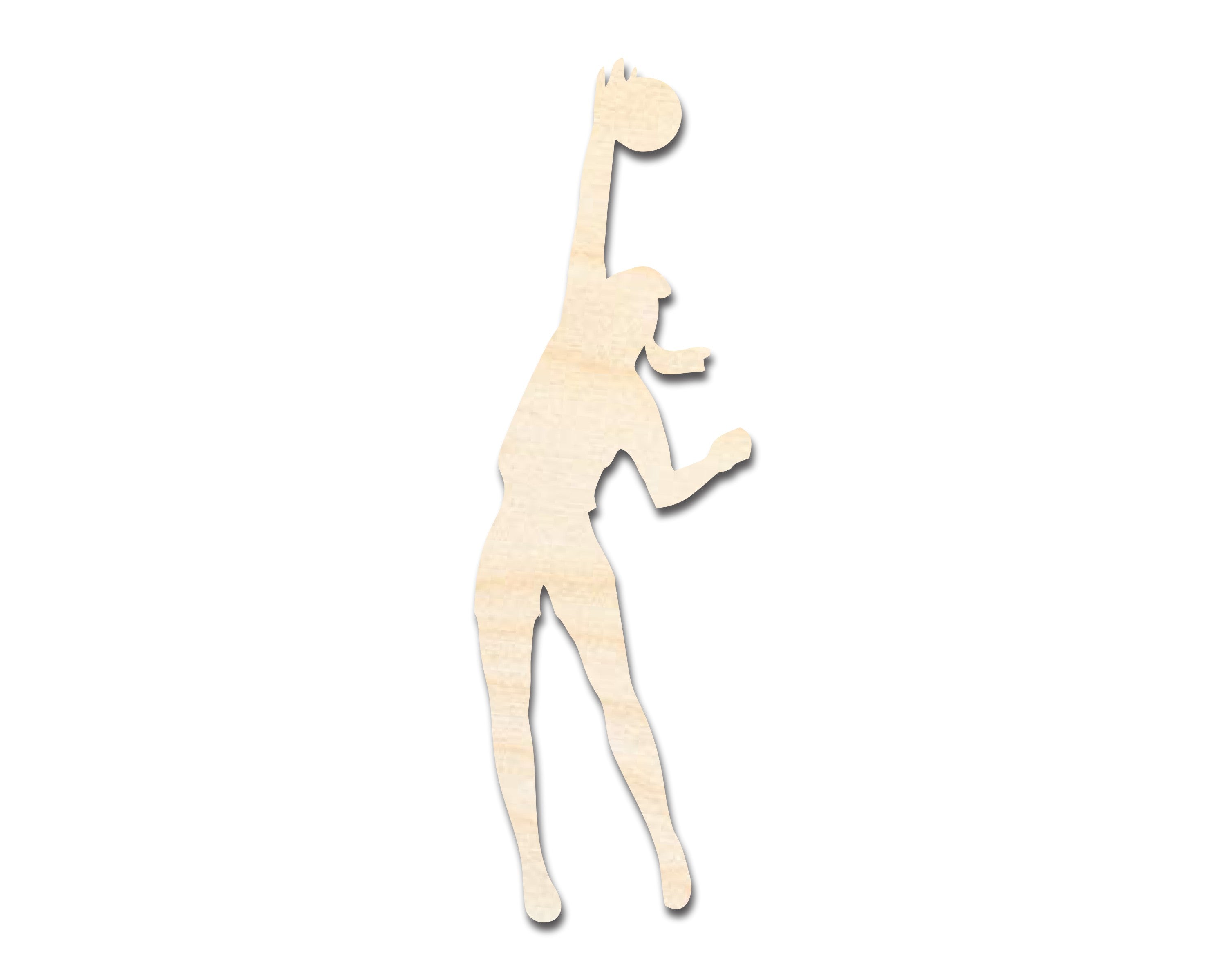 Unfinished Baltic Birch Wood Volleyball Serve Shape Cutout for DIY Crafts - Up to 46 Inches for 24+ DIY Projects