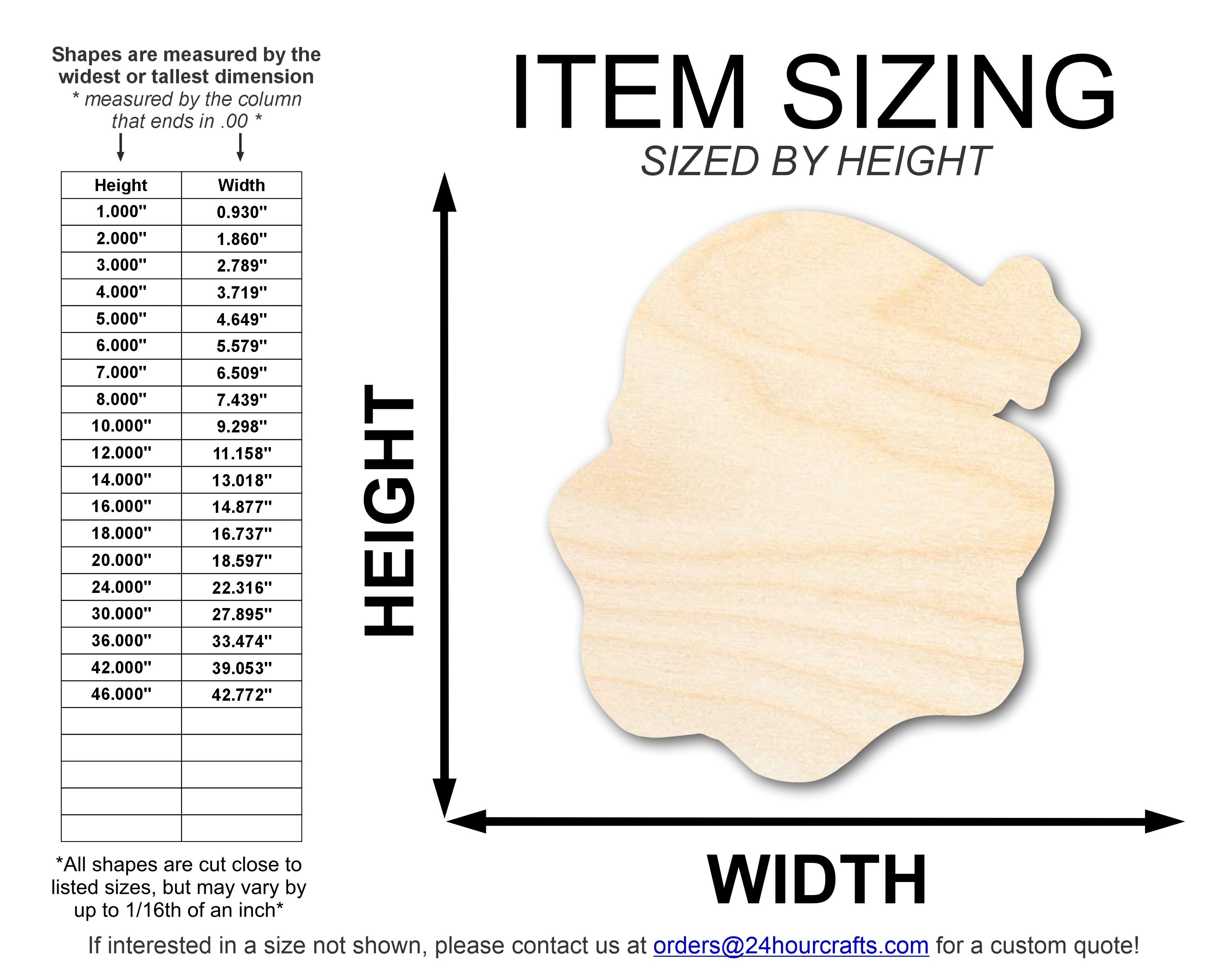 DIY Unfinished Cute Santa Shape Wood Cutout, Up to 46 Inches for 24+ DIYs