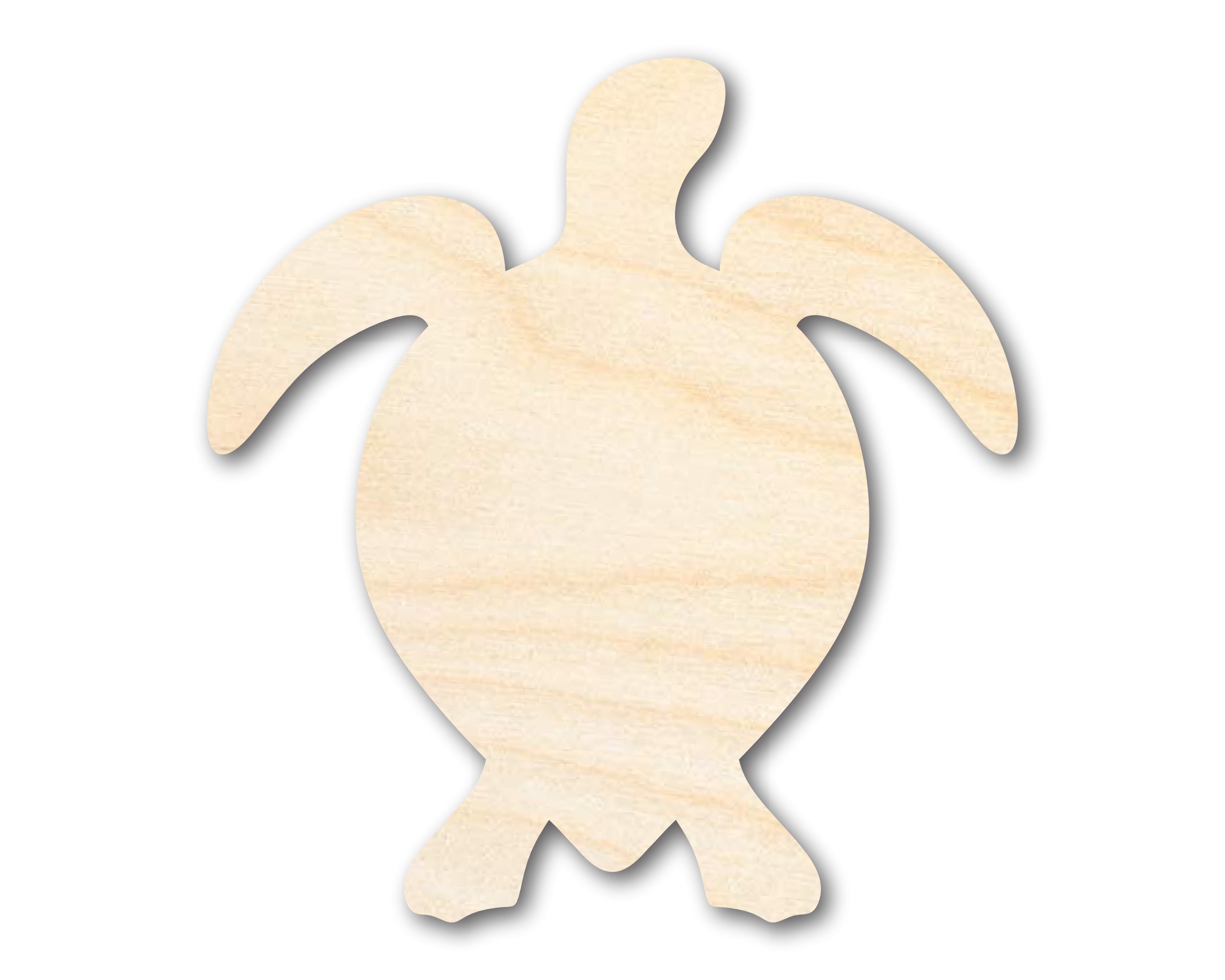 Large - Scale and Cost - Effective Unfinished Wood Sea Turtle Shape for DIY Craft Cutout Projects