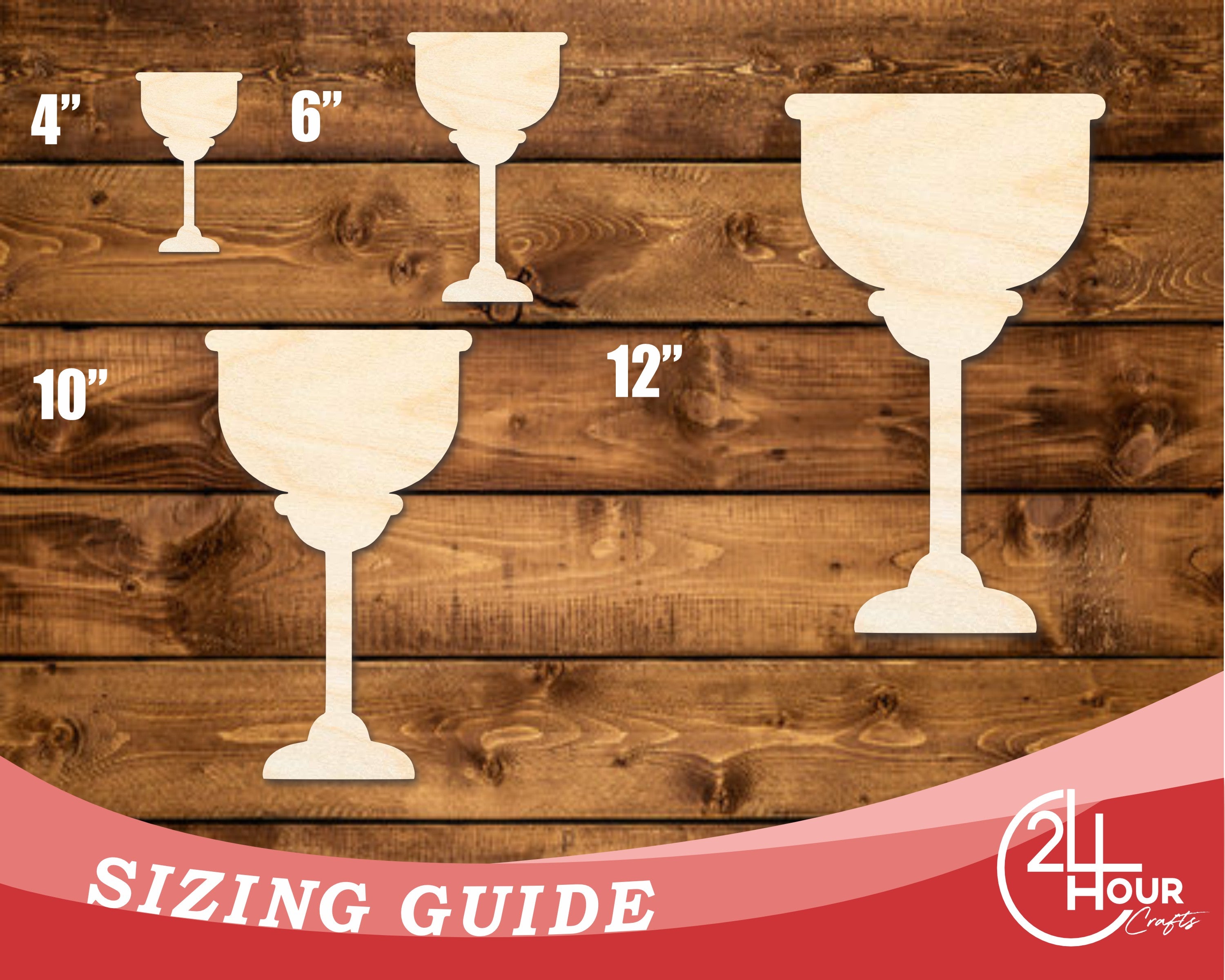DIY Unfinished Golden Cup - Shaped Wood Cutouts, Up to 46 for Crafting