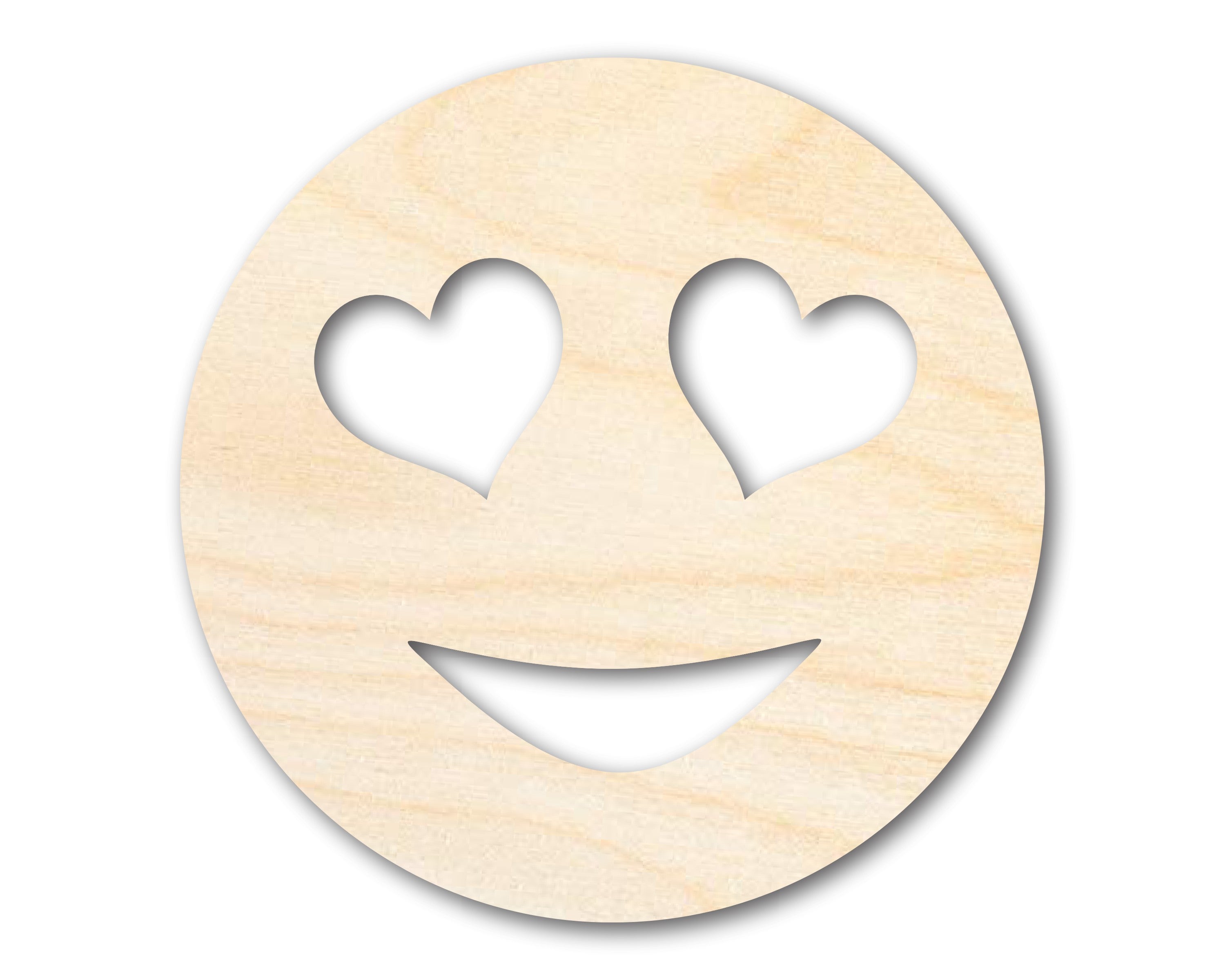 Unfinished Baltic Birch Wood Cutouts in Heart, Eye, and Face Shapes for DIY Crafts - Up to 46 Sizes Available