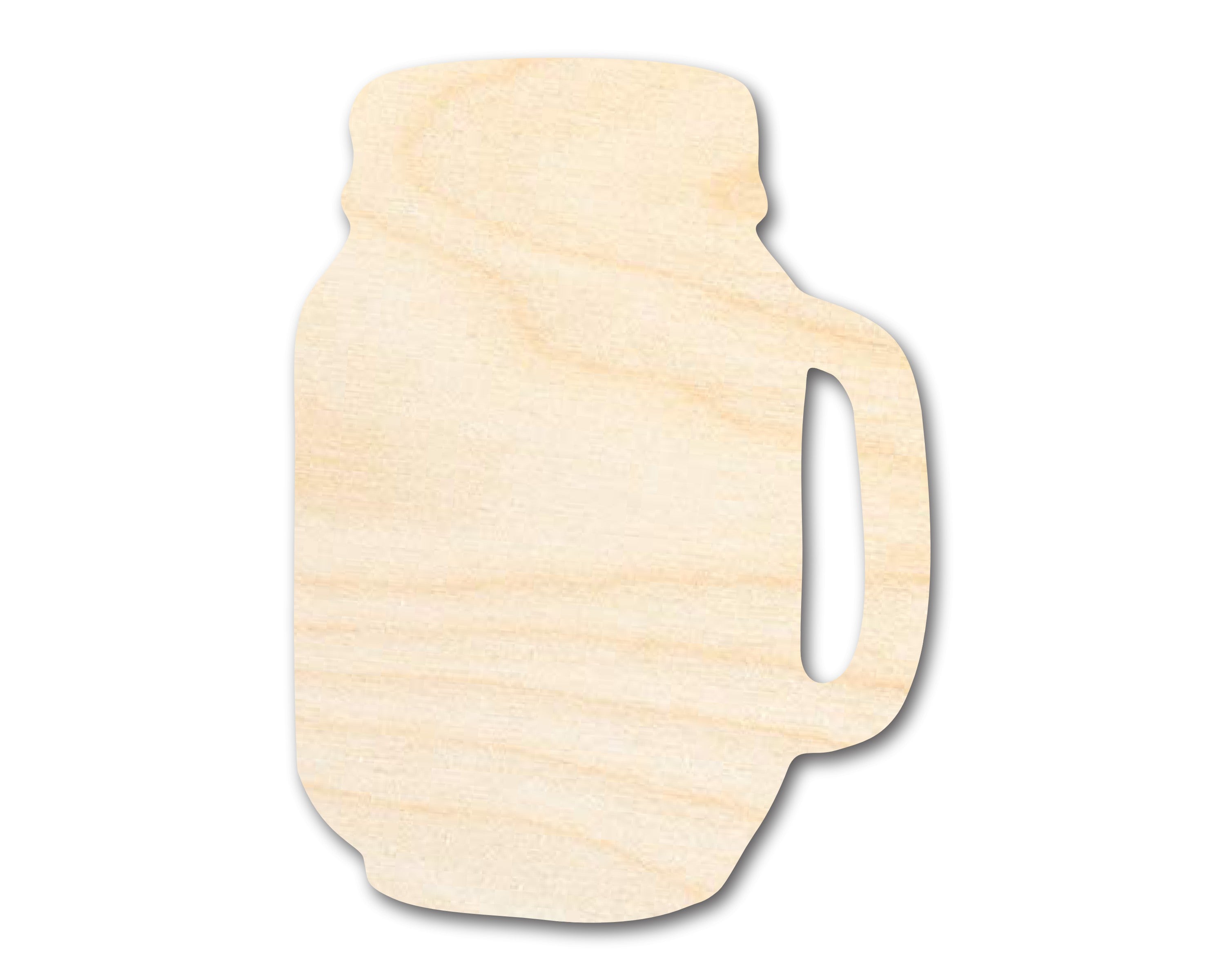 Unfinished Handled Wood Jar - Ideal for Up to 46 DIY Country Crafts
