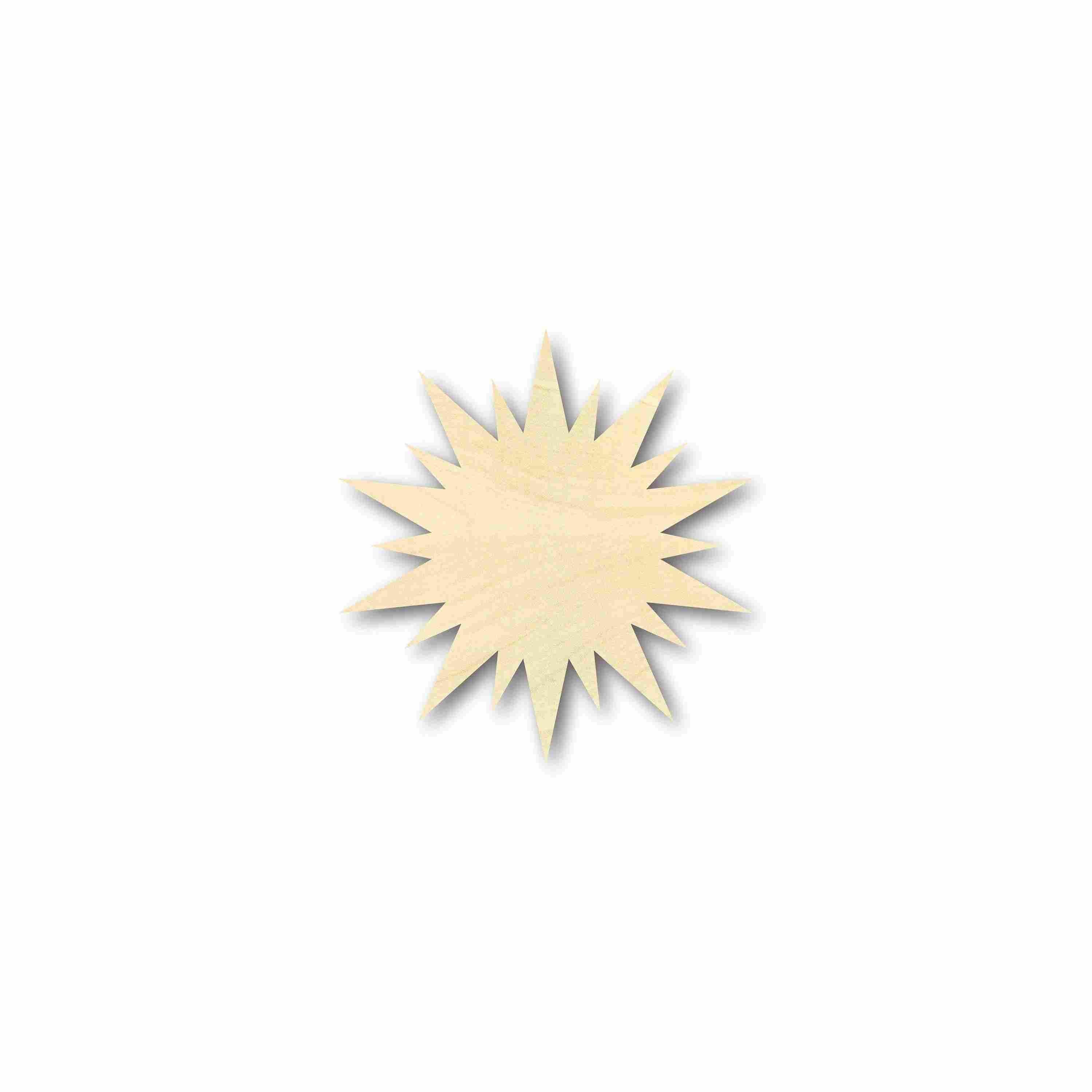 Unfinished Wood Sun Star Shape - Space - Nursery - Craft - up to 46  DIY