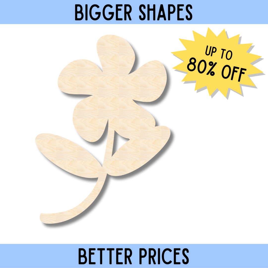 Large-Scale Unfinished Wood Daisy Flower Silhouette for DIY Crafts