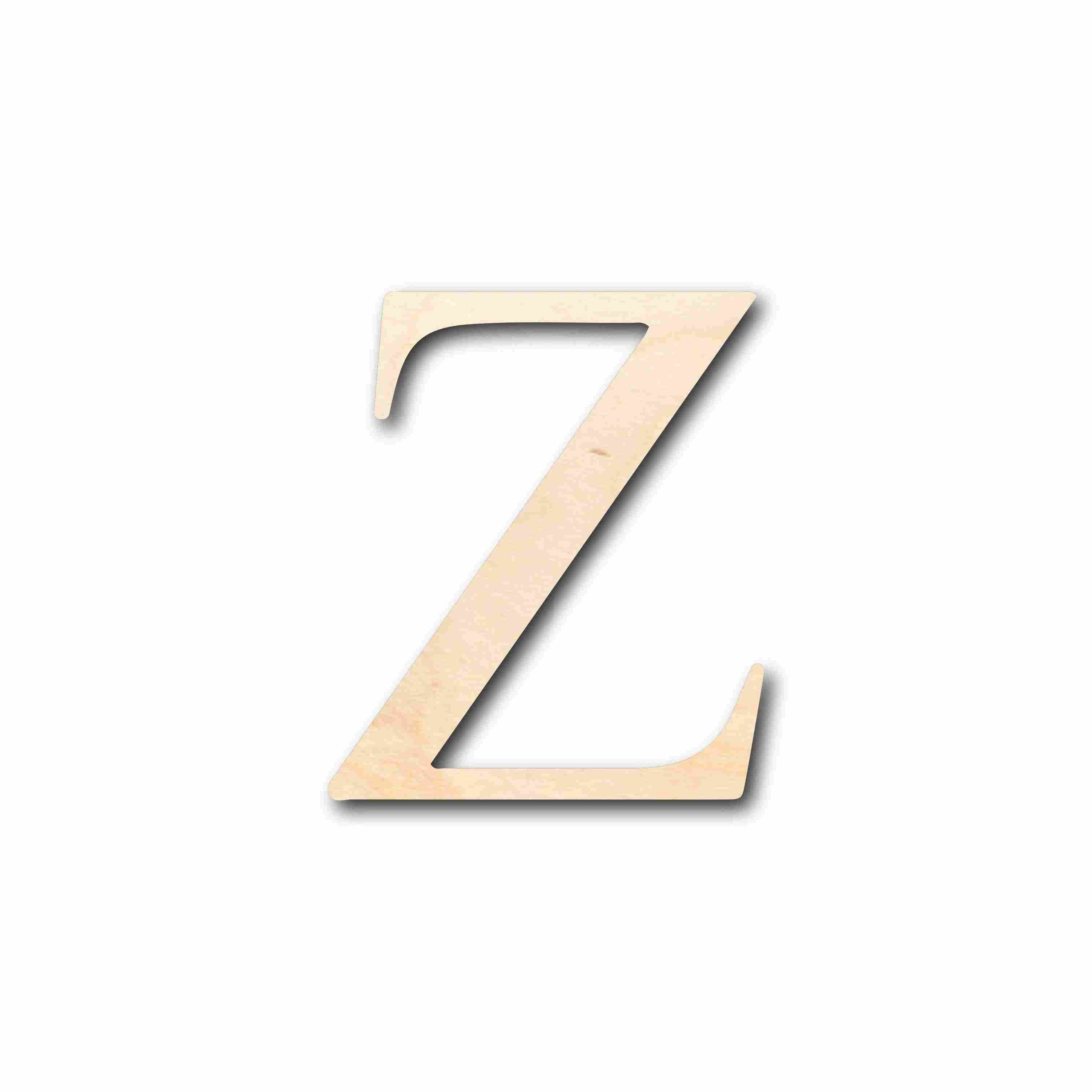 Unfinished Baltic Birch Wood Zeta Silhouette for Up to 46 DIY Craft Projects