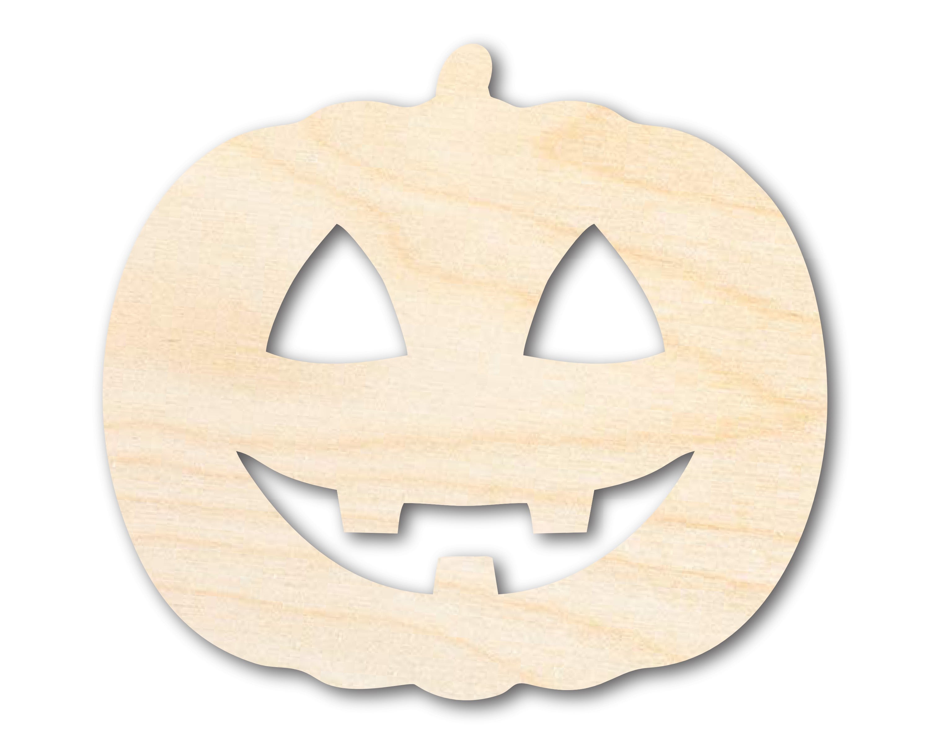 Unfinished Sanded Wood Happy Pumpkin Shape Crafts up to 36 Inches