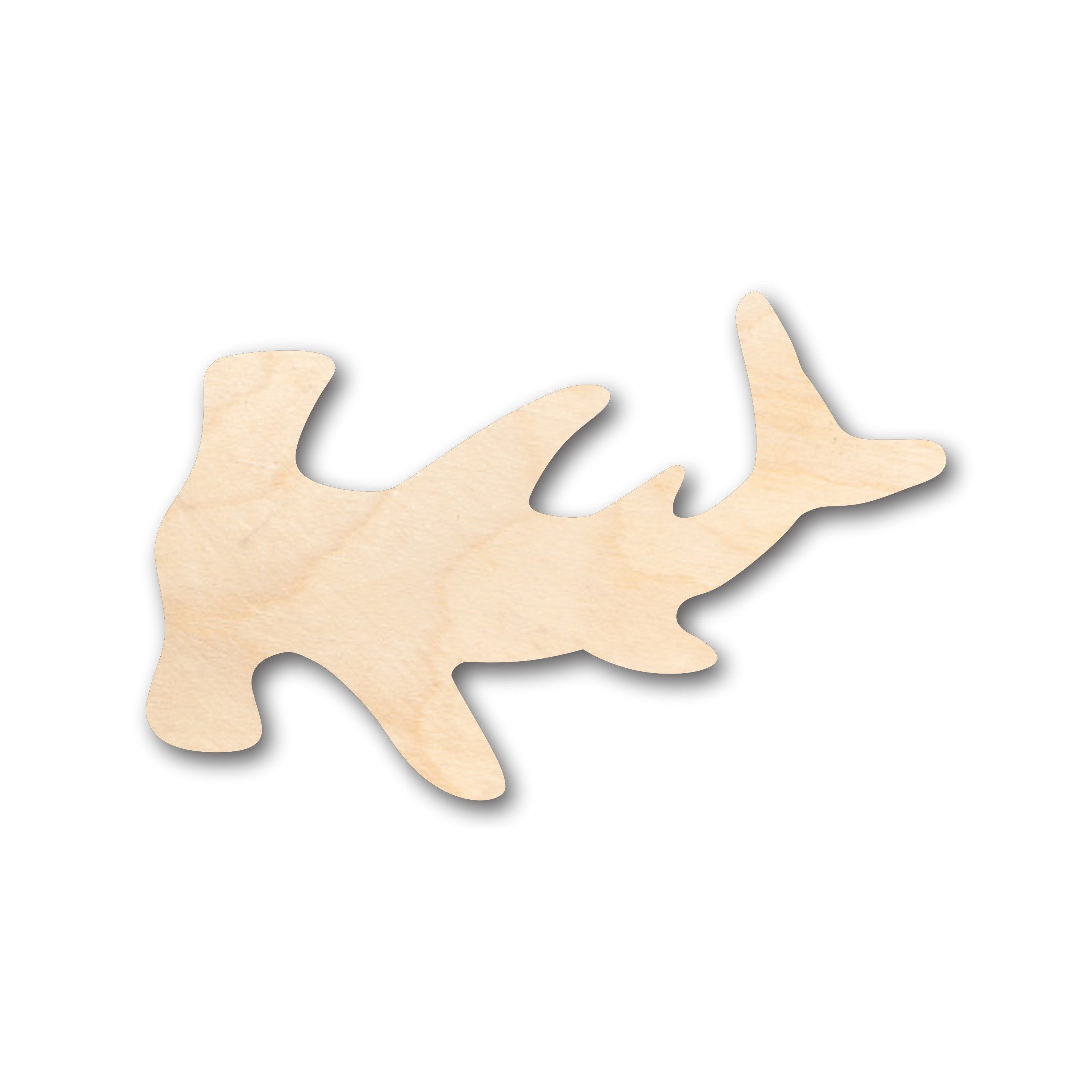 DIY Unfinished Wood Hammerhead Shark Shape for Crafts up to 46