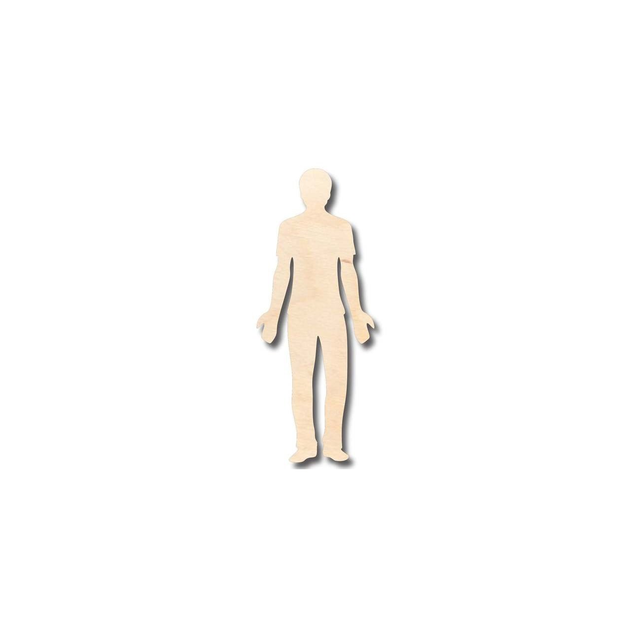 DIY Unfinished Wood Man Shape - Up to 46 for Creative Crafts
