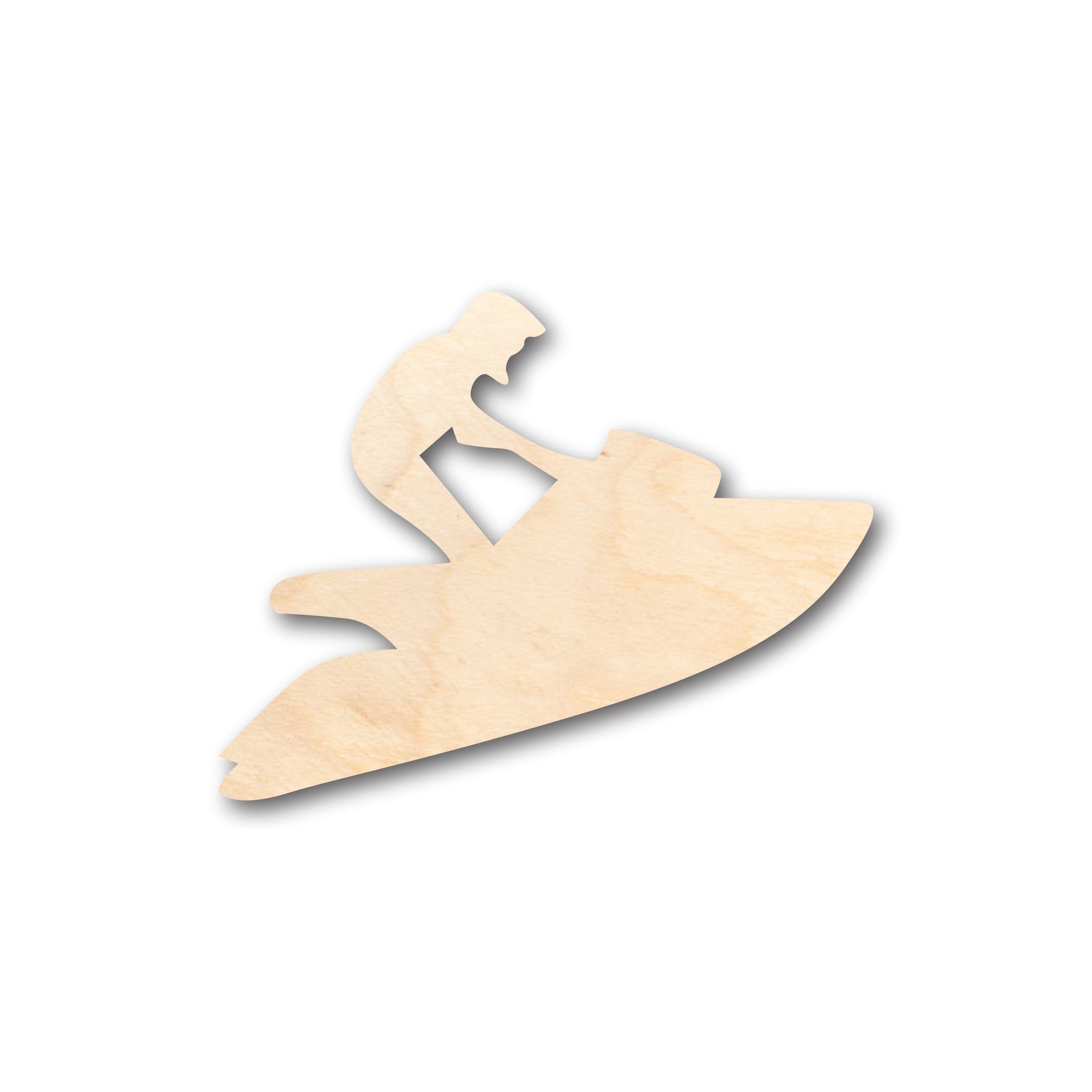 Unfinished DIY Wood Jetski Shape Craft Pieces - Up to 46 Units for Creative Projects