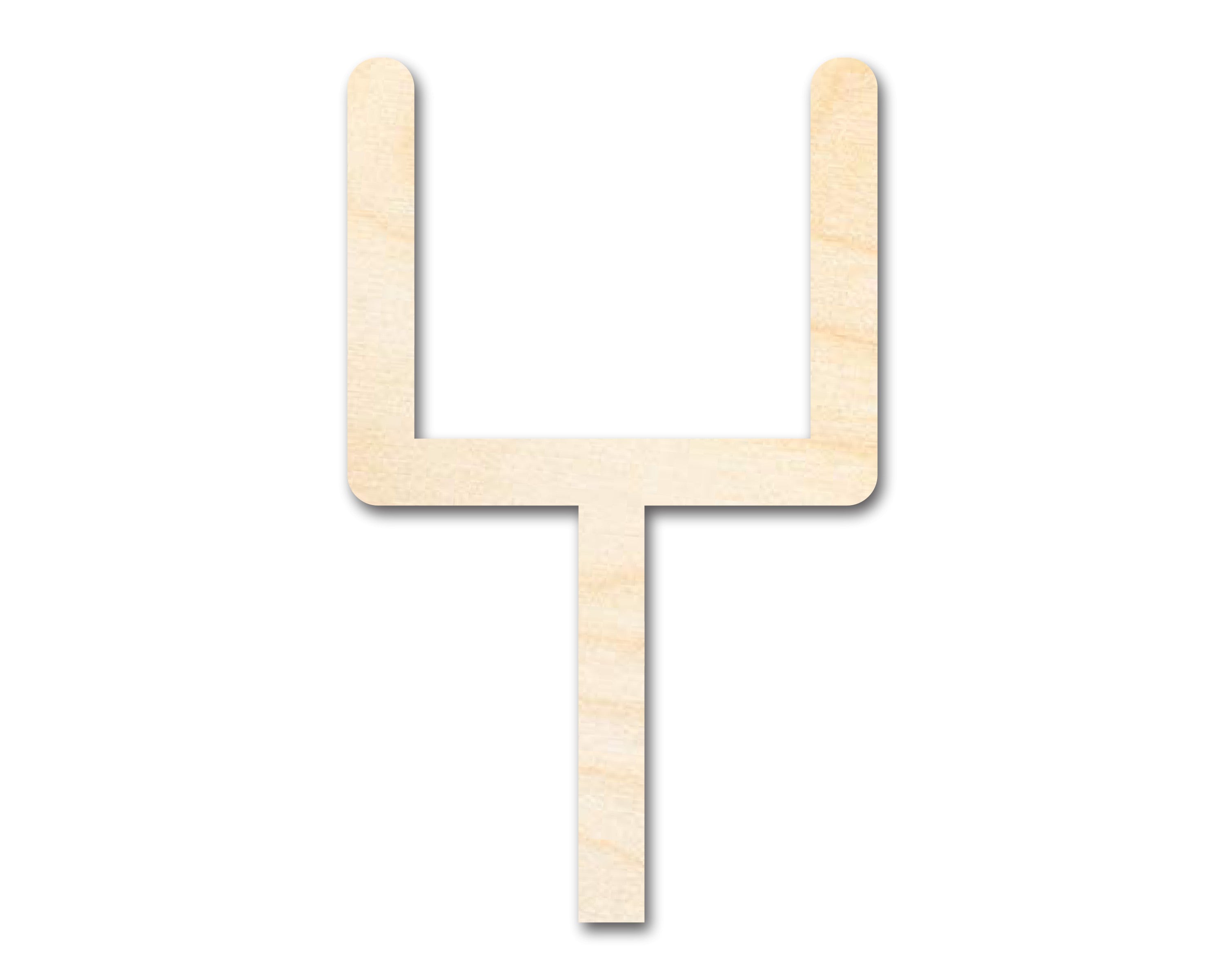 DIY Unfinished Baltic Birch Football Field Goal Shape Cutout up to 46 Inches