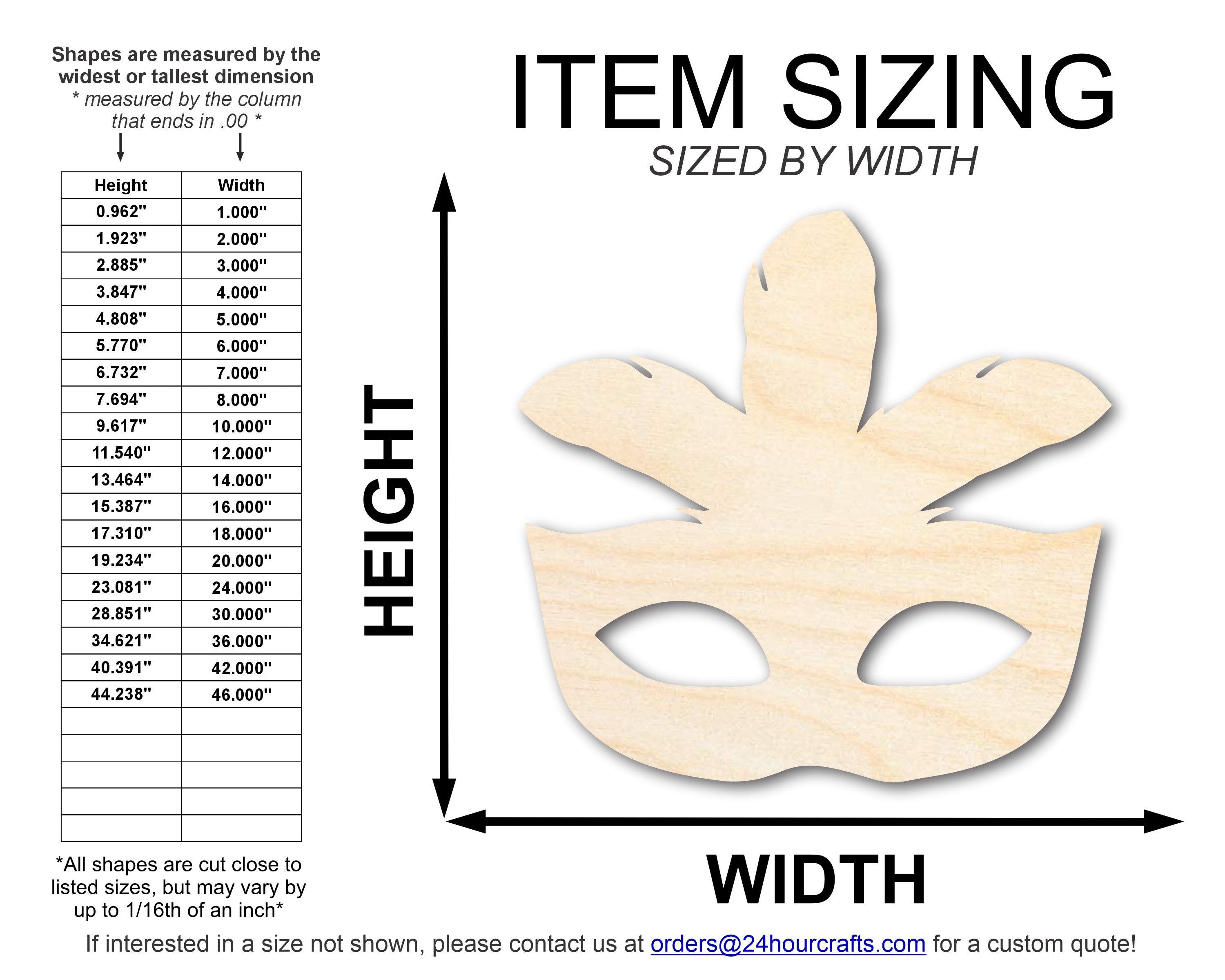 DIY Unfinished Baltic Birch Feather Mask Silhouette for Mardi Gras up to 46'