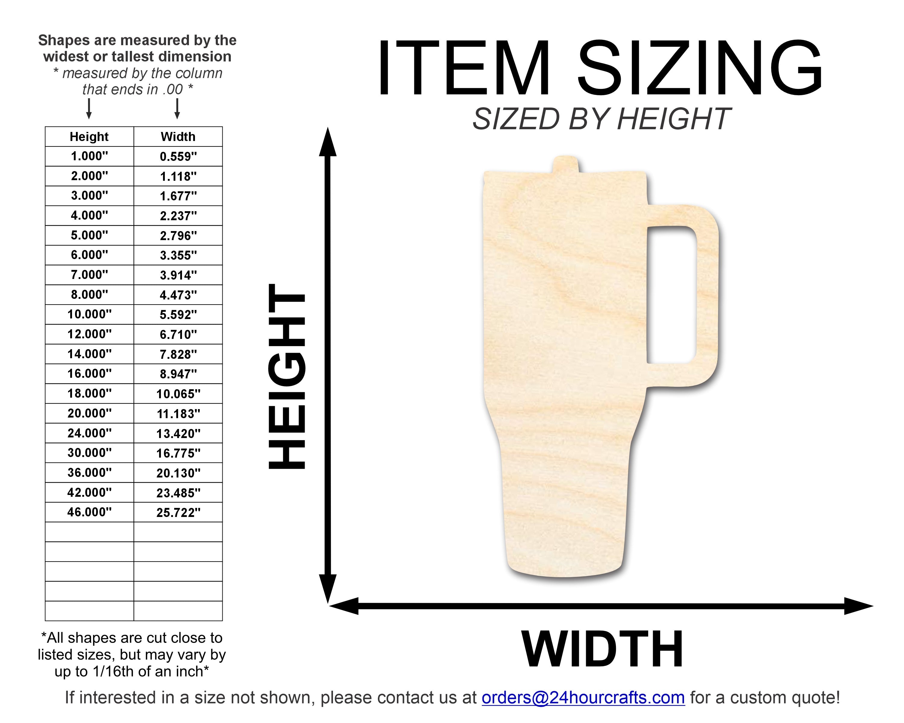 Unfinished Baltic Birch Wood Travel Jug Shape DIY Craft Cutout, Sizes Up to 46 Inches for Multiple DIY Projects