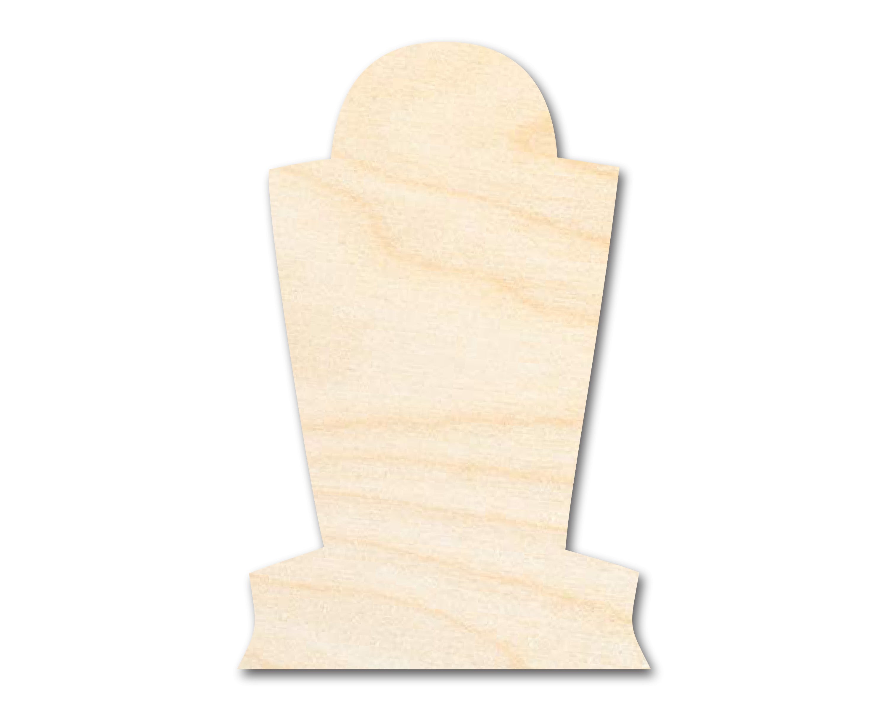 Unfinished Baltic Birch Wood Tombstone Shape Crafts up to 36 Inches