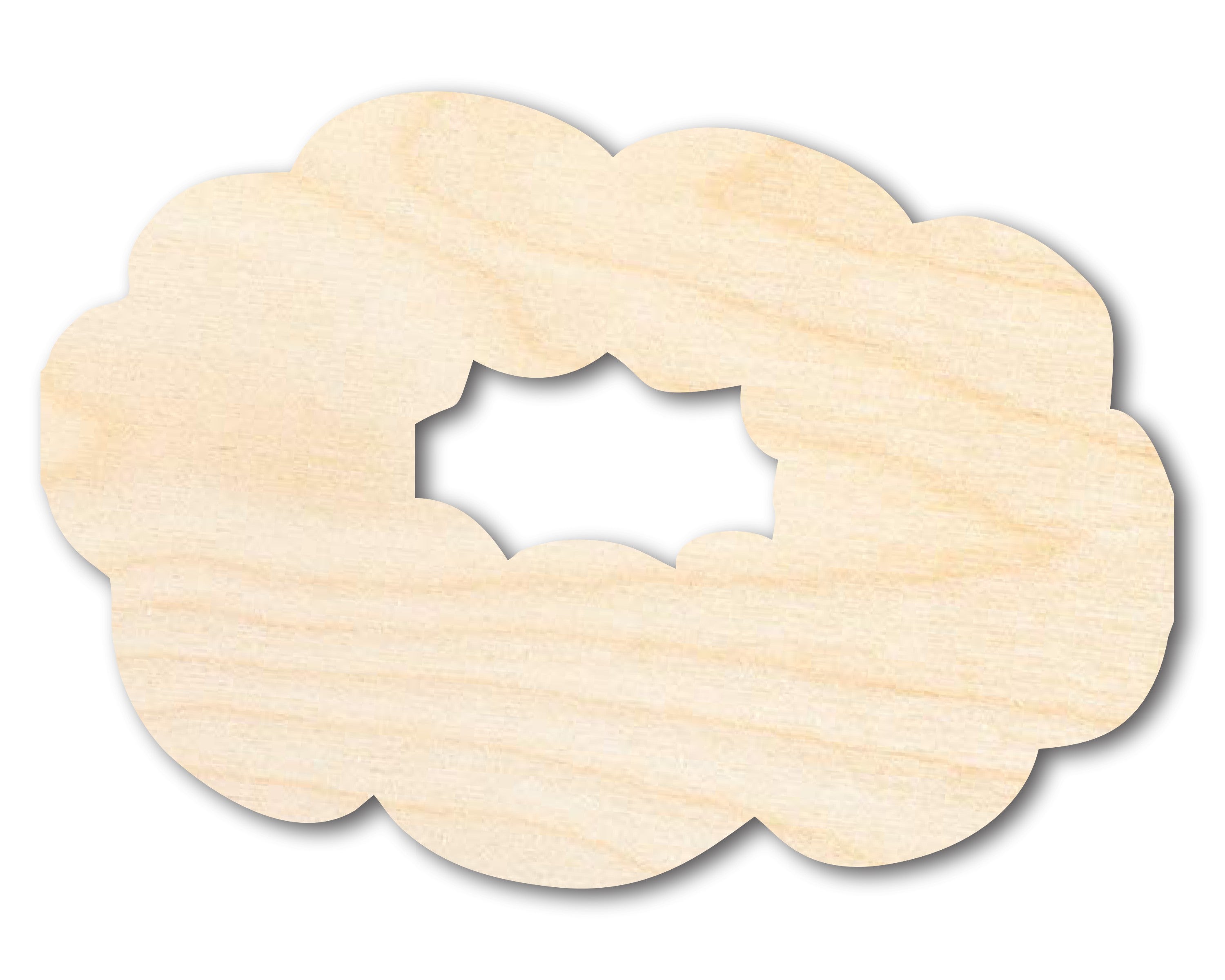 Unfinished Wood King Cake Silhouette for Mardi Gras - Ideal DIY Craft Cutout with Up to 46 Inches Customization Options