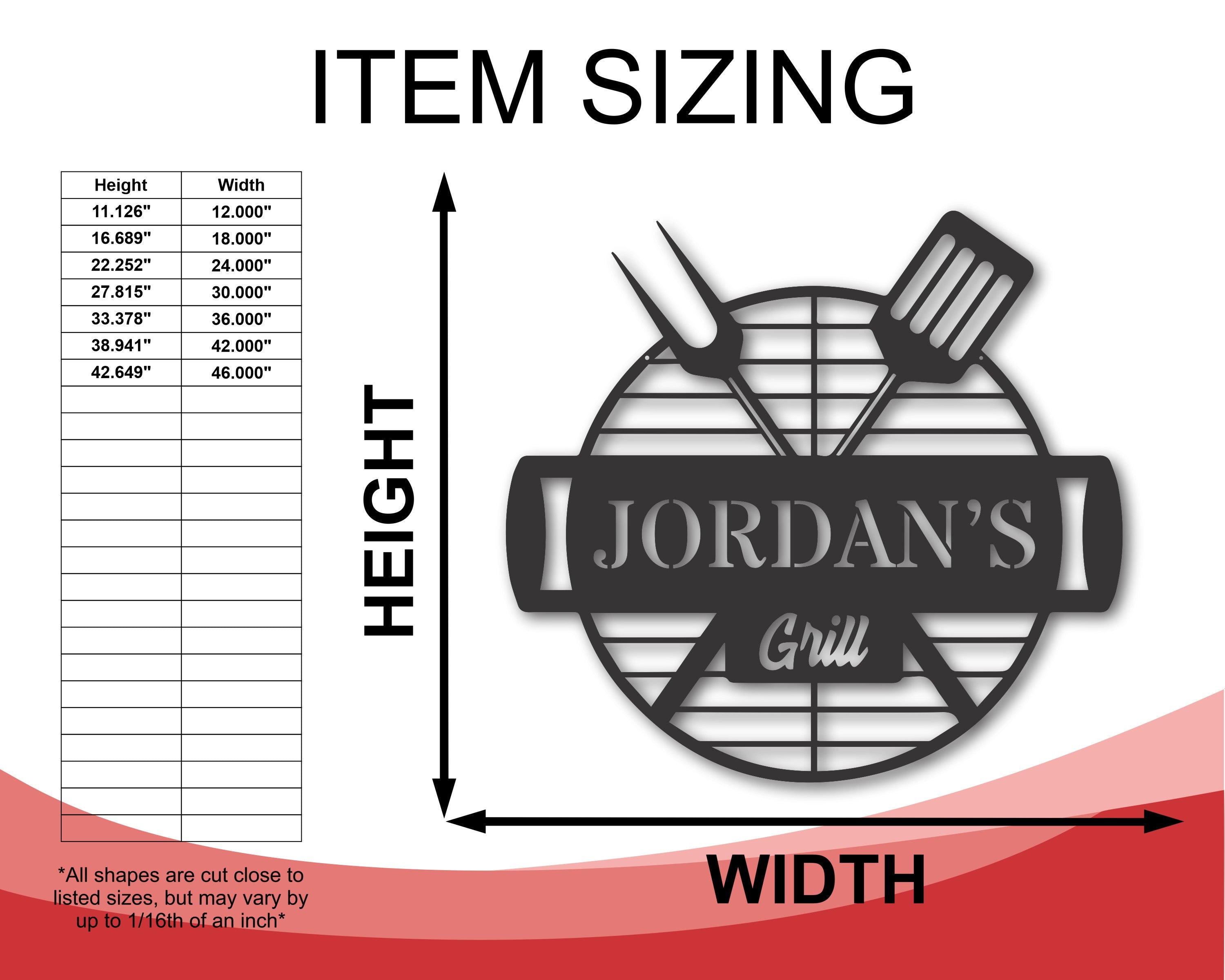 Customizable Metal Backyard Barbecue Grill Sign with Personalized Name and 15 Color Choices