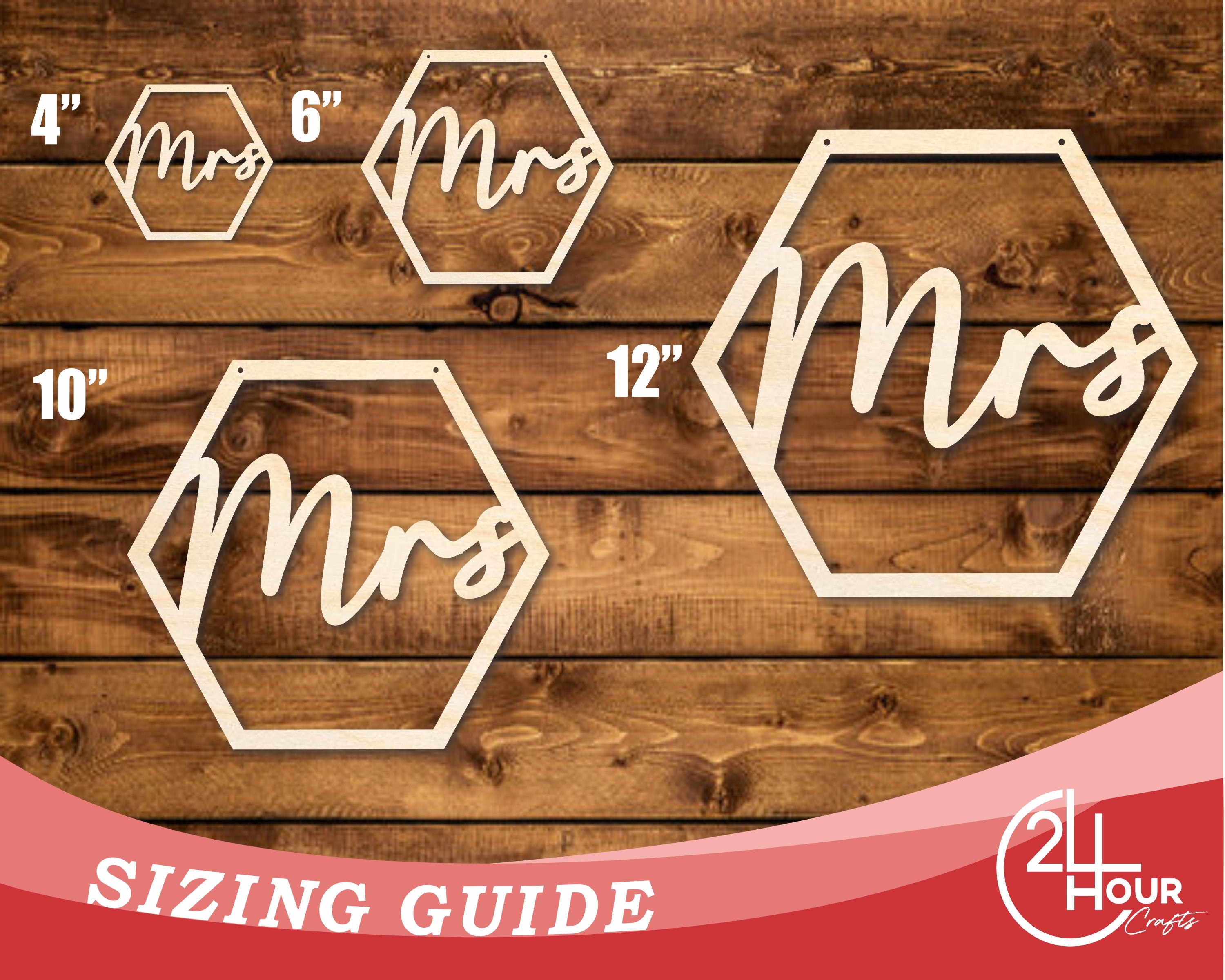 DIY Unfinished Wood Mrs. Chair Sign Cutout - Up to 46 Sizes