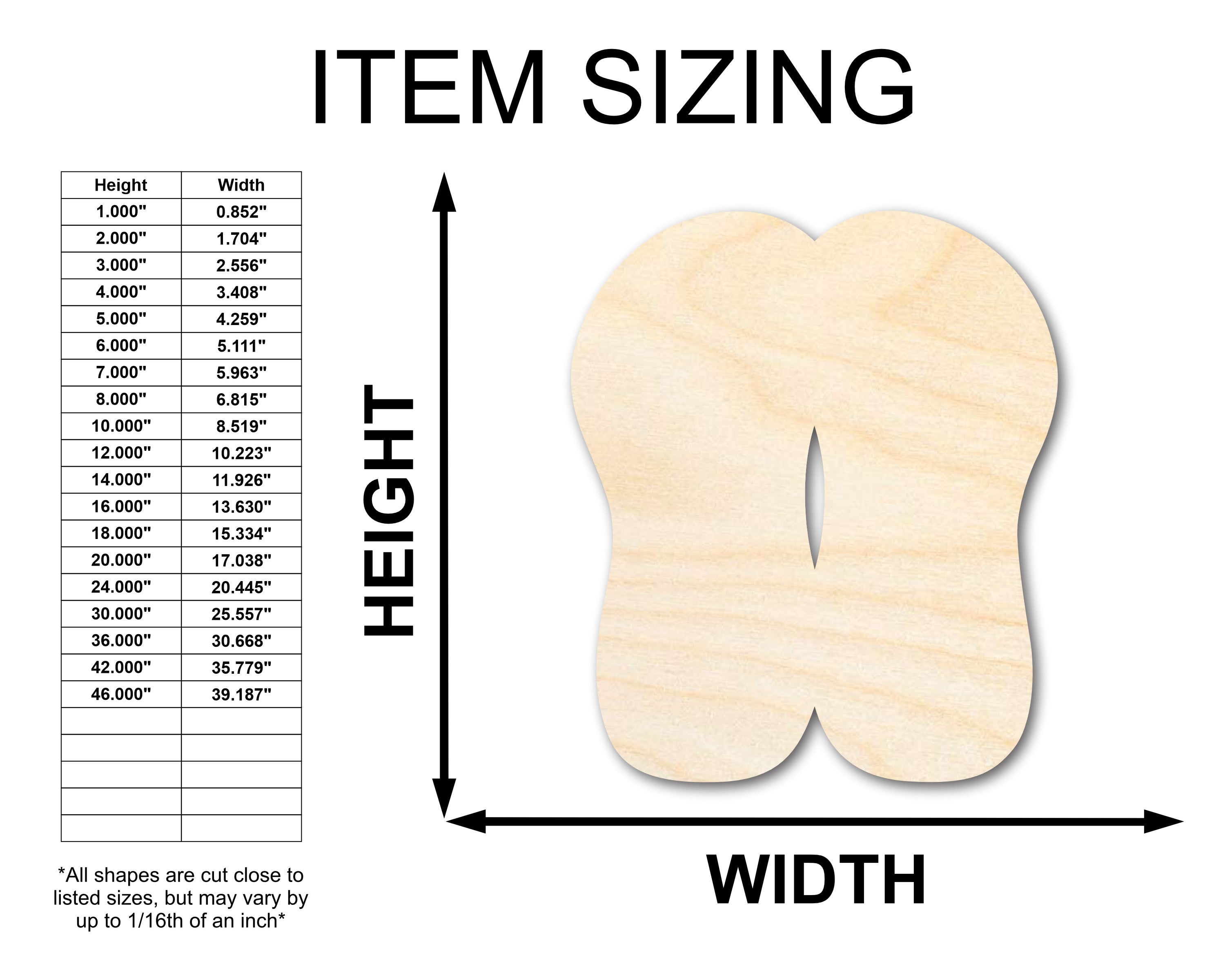 DIY Summer Beach Unfinished Wood Flip - Flop Sandals up to 46 for Crafting