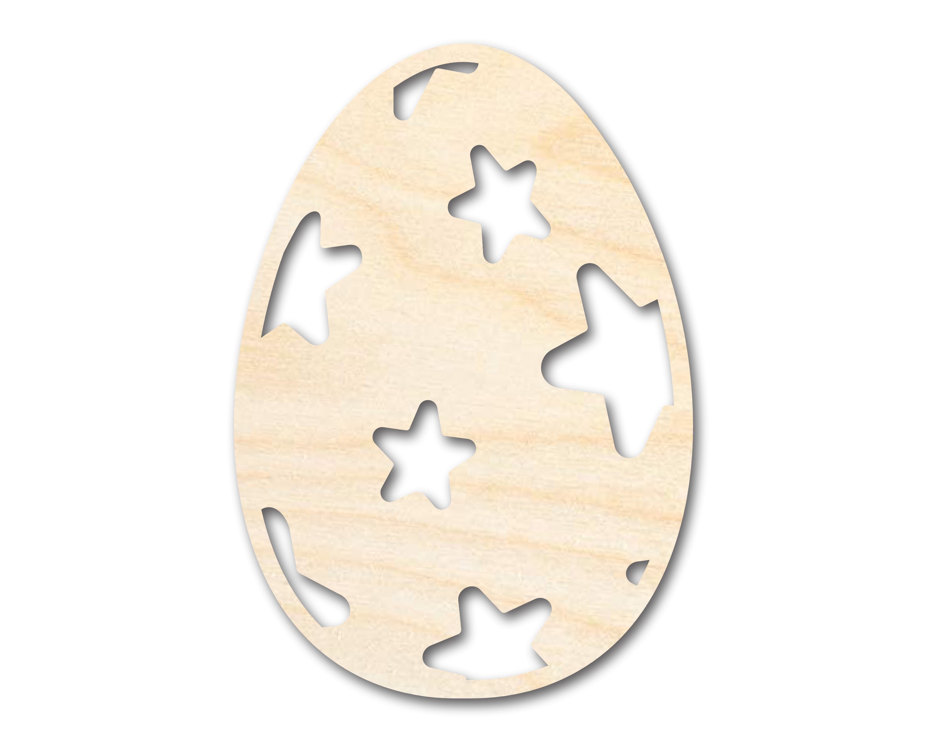 DIY Easter Unfinished Wood Starry Egg Shape, Up to 46 for Your Crafts