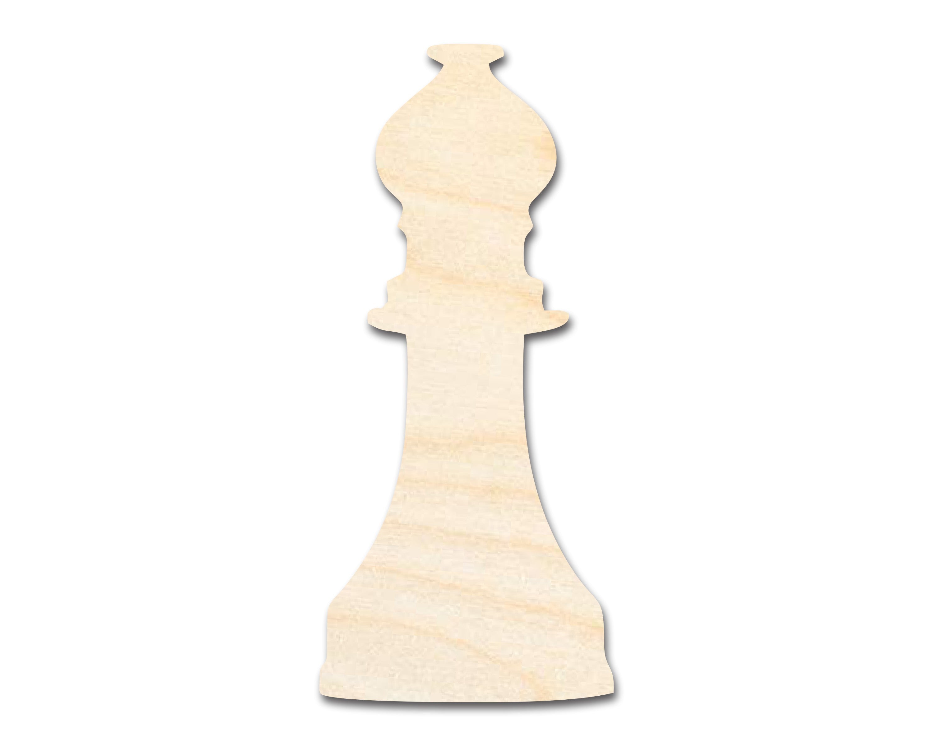 DIY Unfinished Wood Bishop Chess Piece Cutouts | Up to 46 Sizes for Crafts