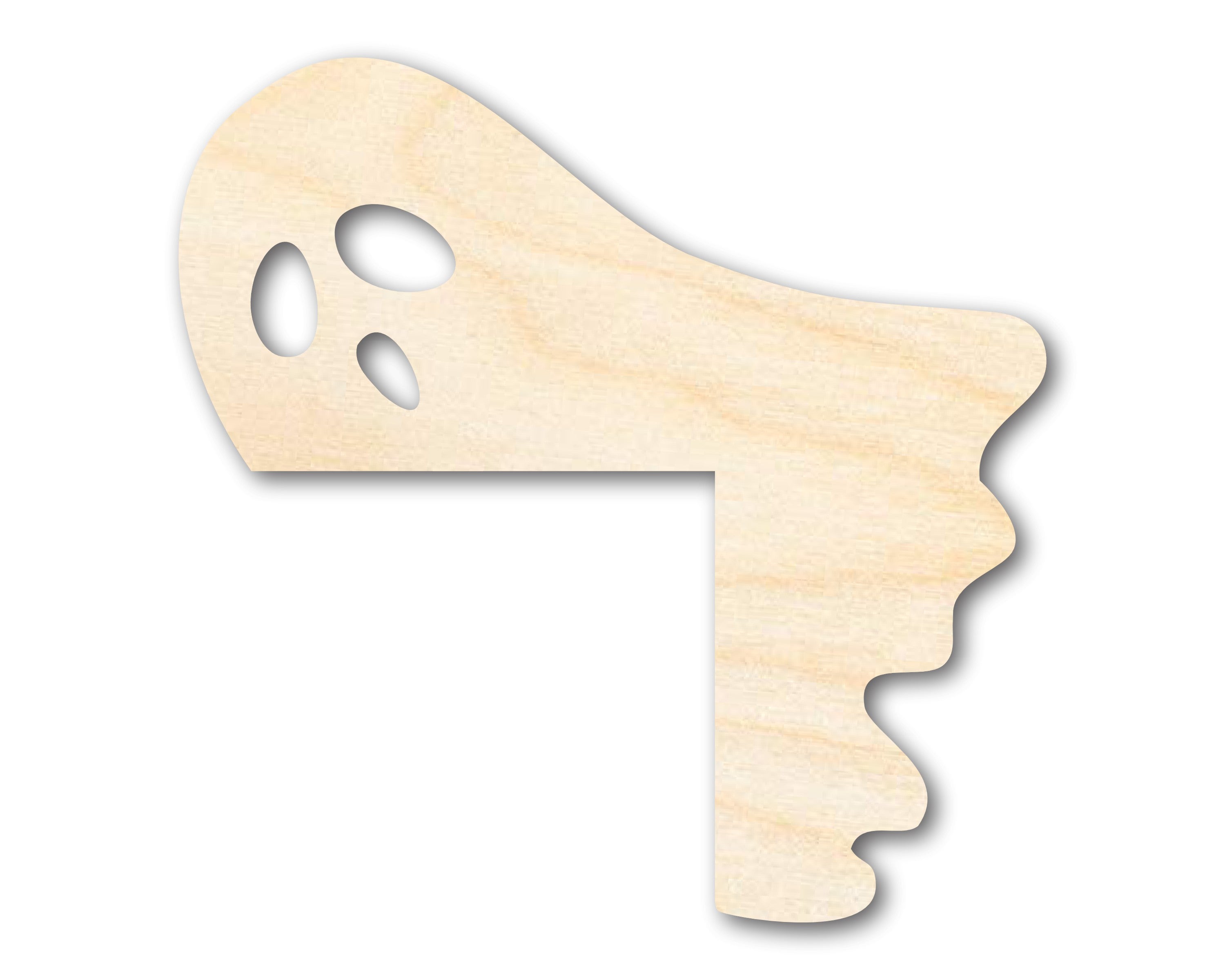 Unfinished Wood Ghost Corner Shape Craft Cutout for Halloween - Up to 46 Inches for 240+ DIY Projects
