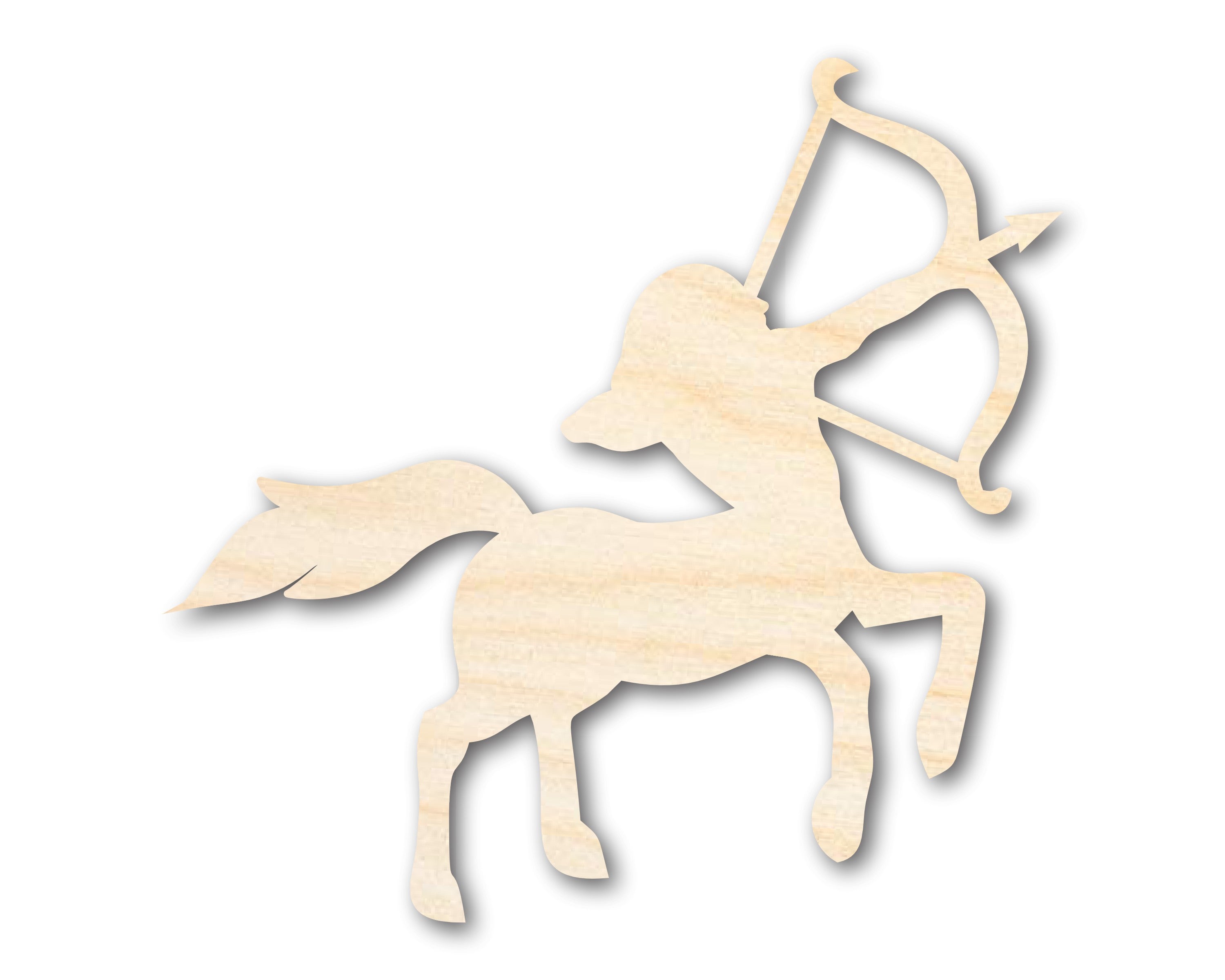 Unfinished Baltic Birch Sagittarius Centaur Zodiac Craft Shape up to 36 Inches
