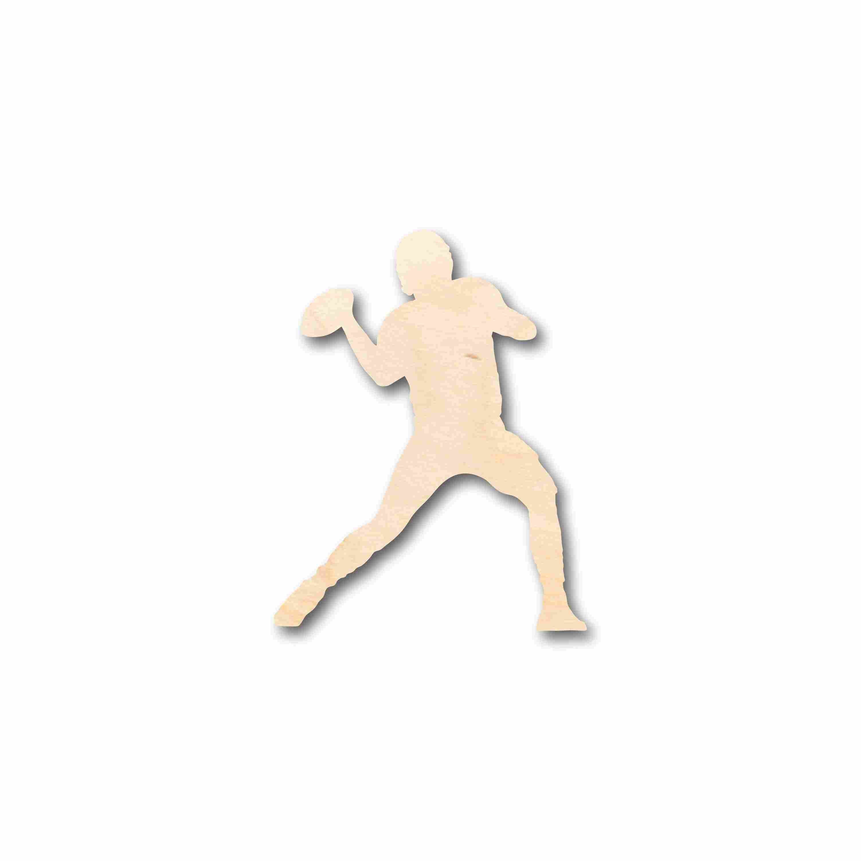 DIY Unfinished Wood Football Player Silhouette - Up to 46 Inches for Crafts