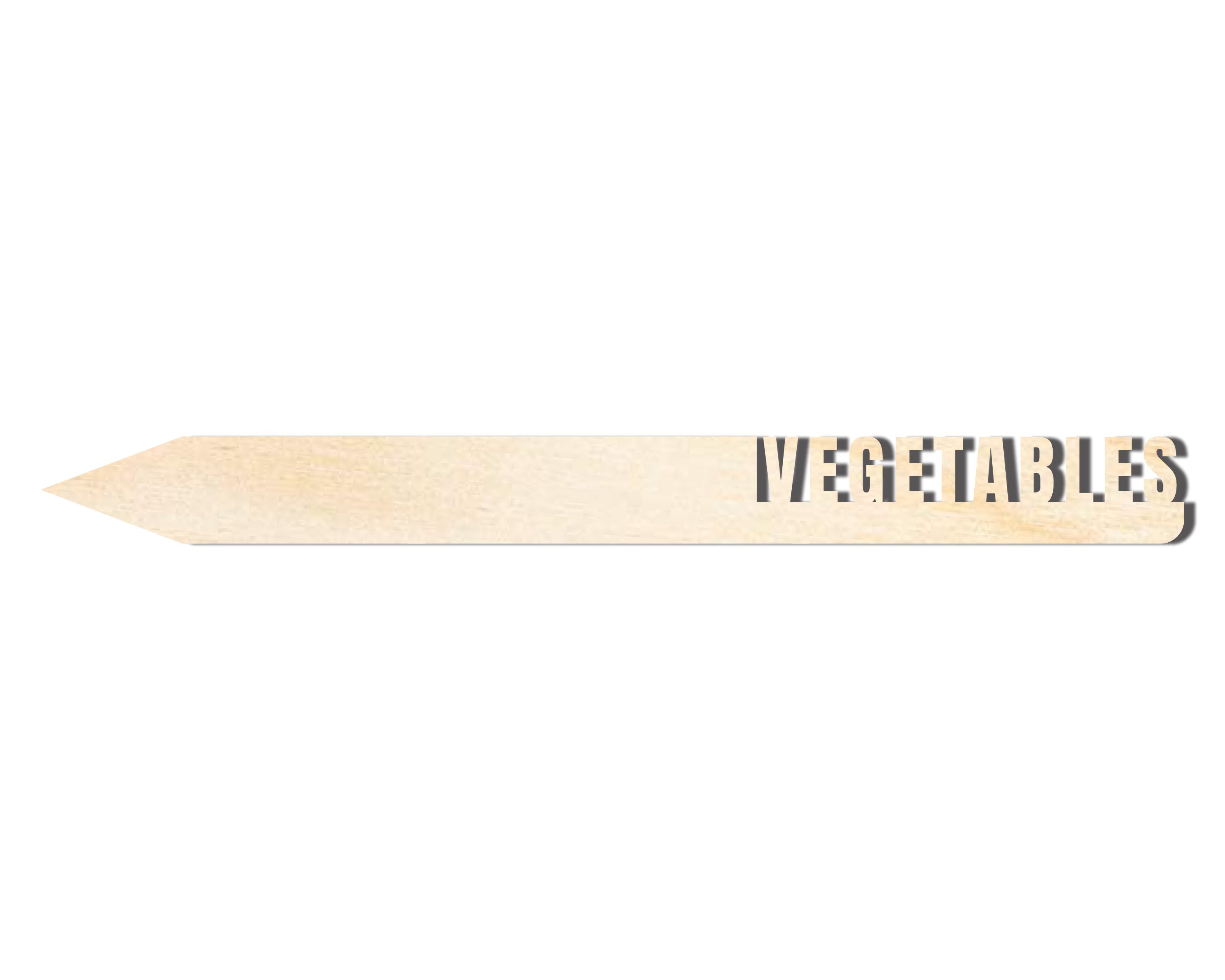 DIY Unfinished Baltic Birch Wood Vegetable Garden Stake, Up to 24 Inches