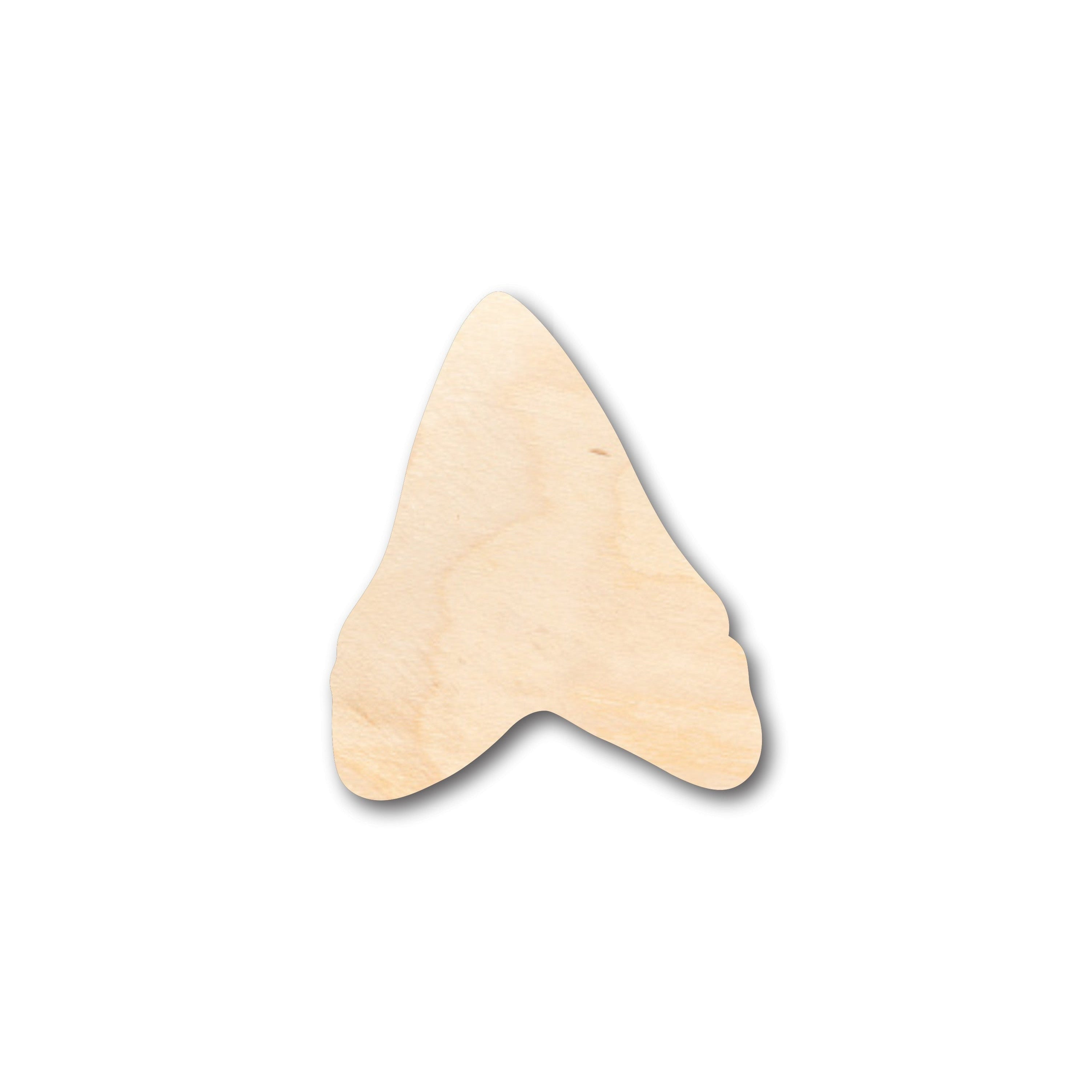 Unfinished Baltic Birch Wood Shark Tooth Shaped Craft Items for Up to 46 DIY Projects