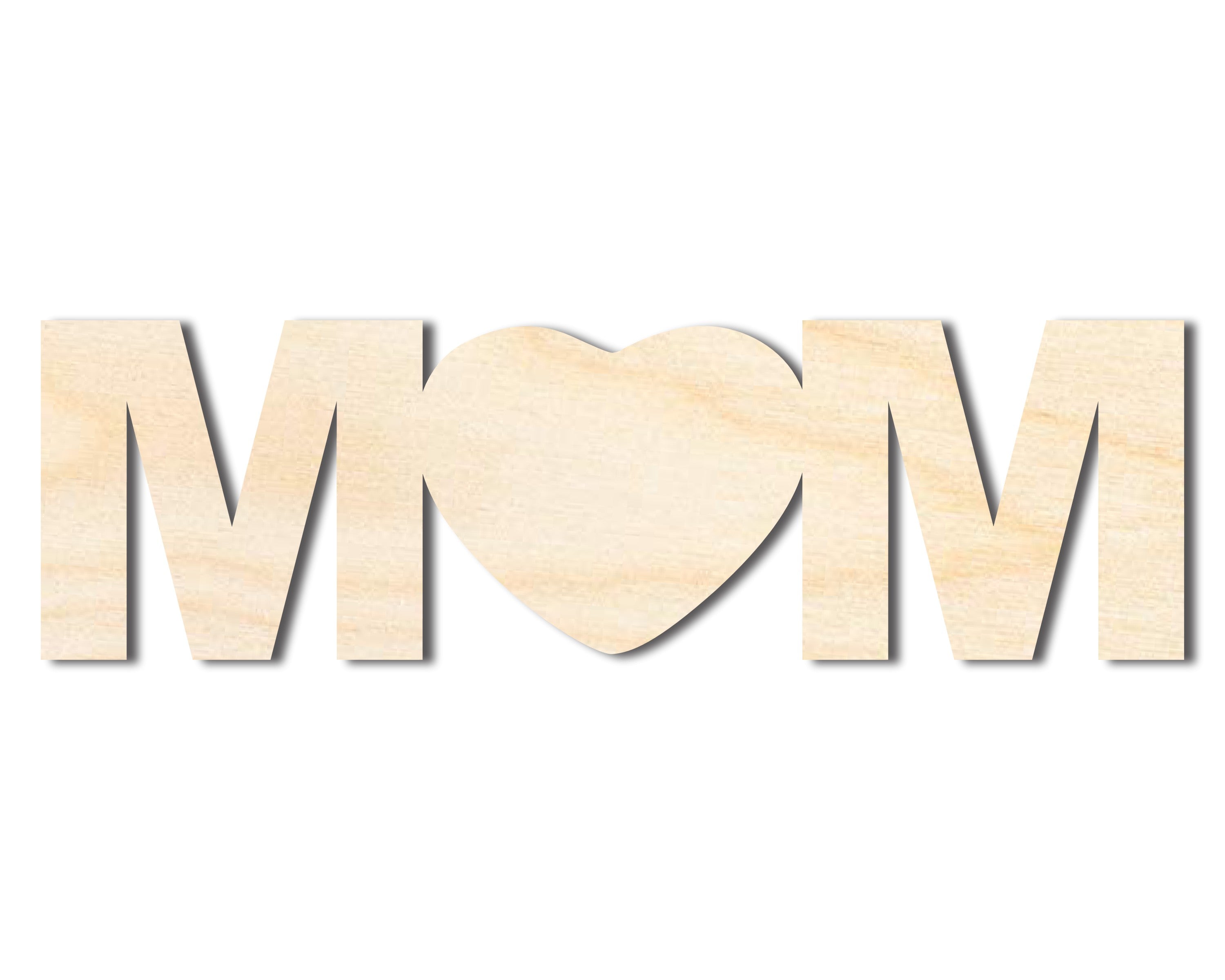 Enhanced DIY Unfinished Wood Mom Cutout for Crafting - Bigger Size, Better Value