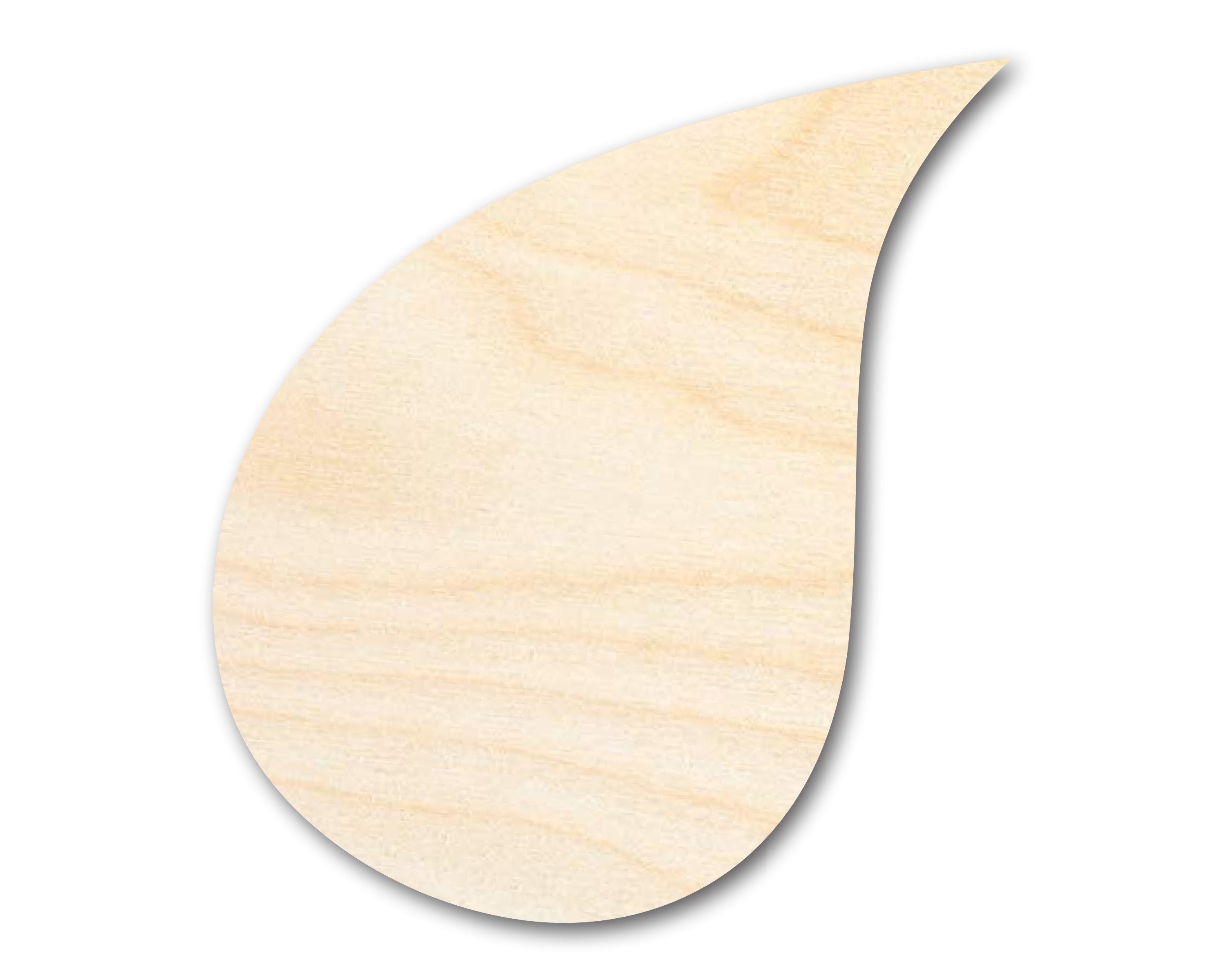 DIY Unfinished Baltic Birch Wood Rain Drop Silhouette - Up to 36 Inches