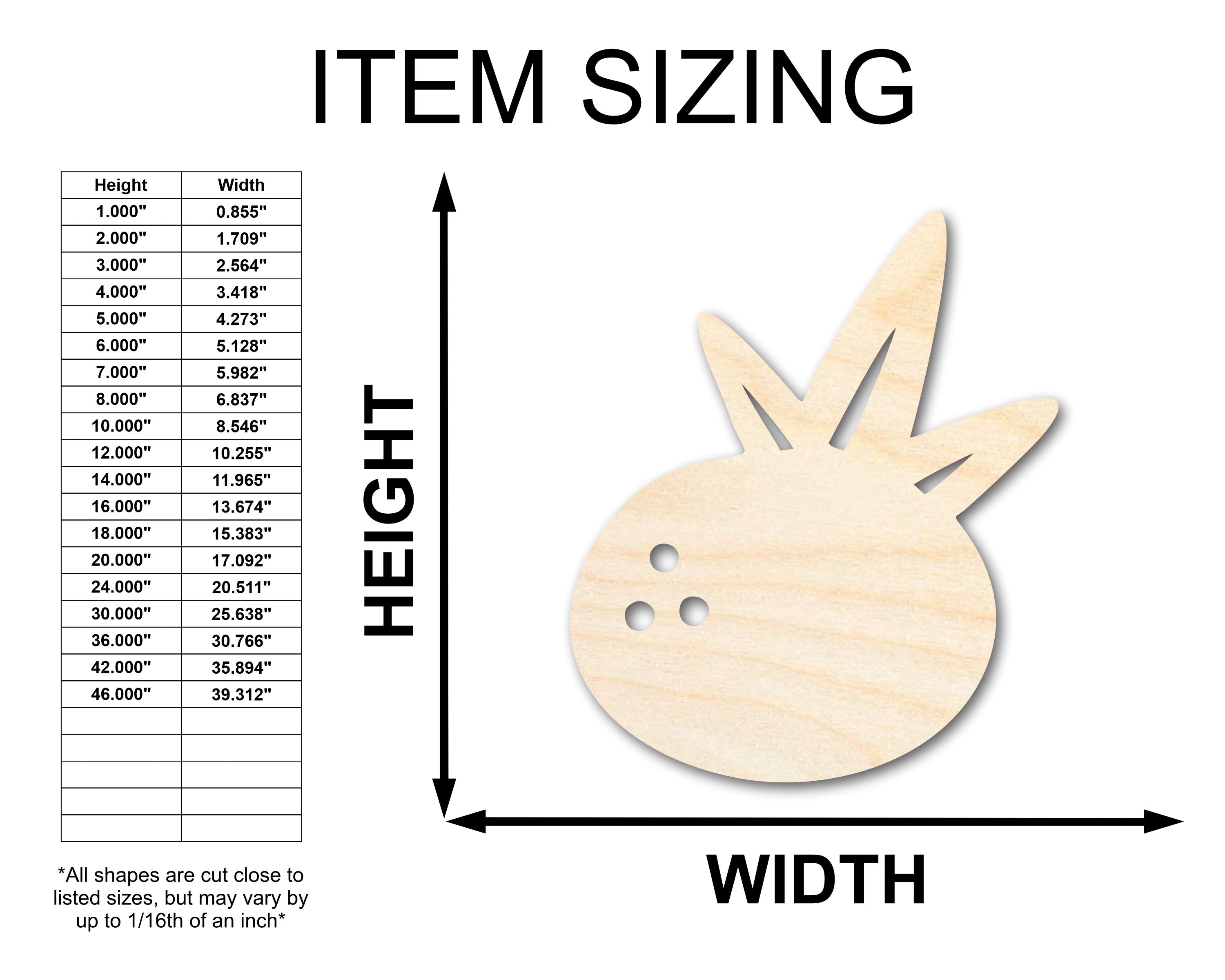Unfinished Wood Coconut - Shaped Craft Items Available up to 46 Inches