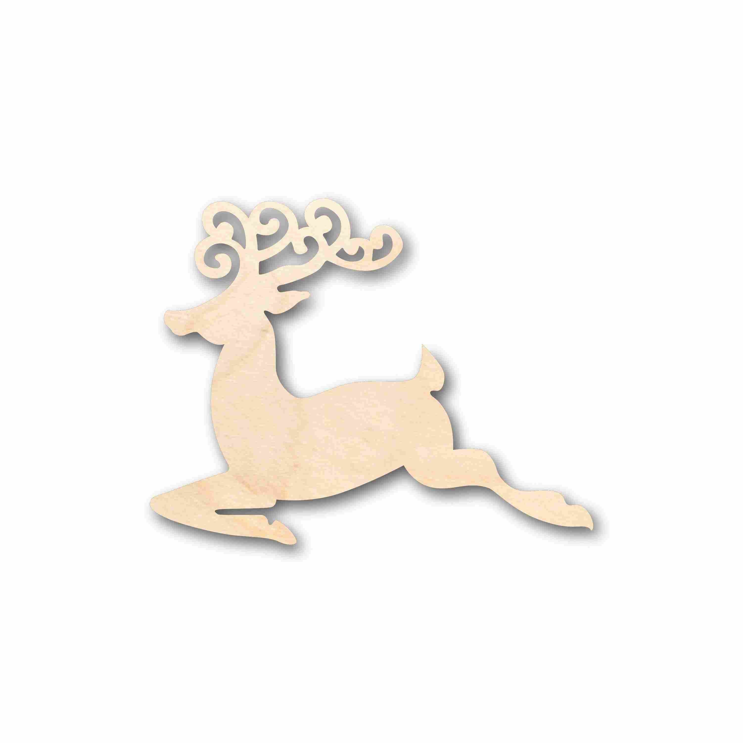 DIY Unfinished Wood Reindeer Silhouette - Up to 46 Inches for Crafting