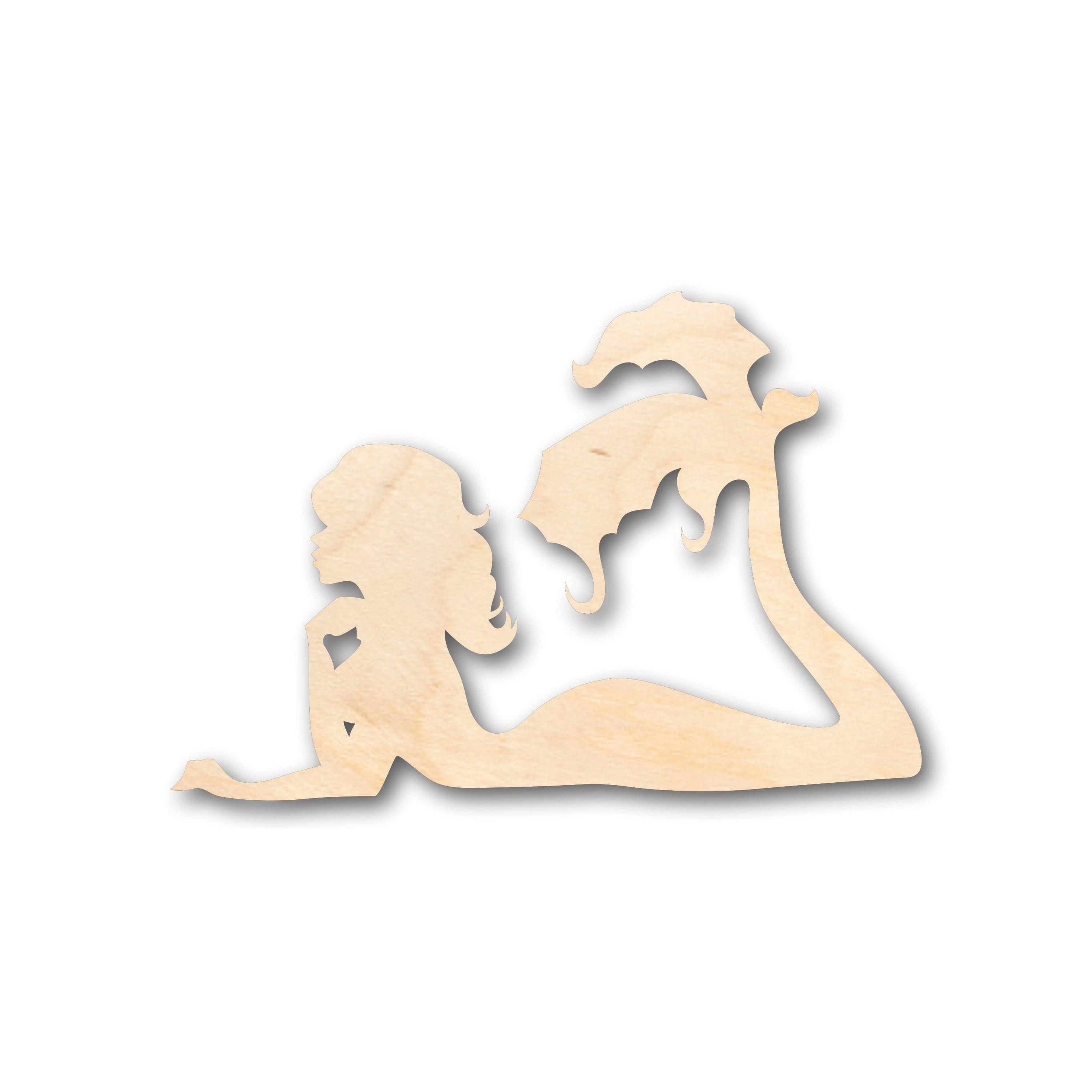 Unfinished DIY Craft Supplies - Wood Mermaid Siren Shapes Available up to 46 Inches for Creative Projects