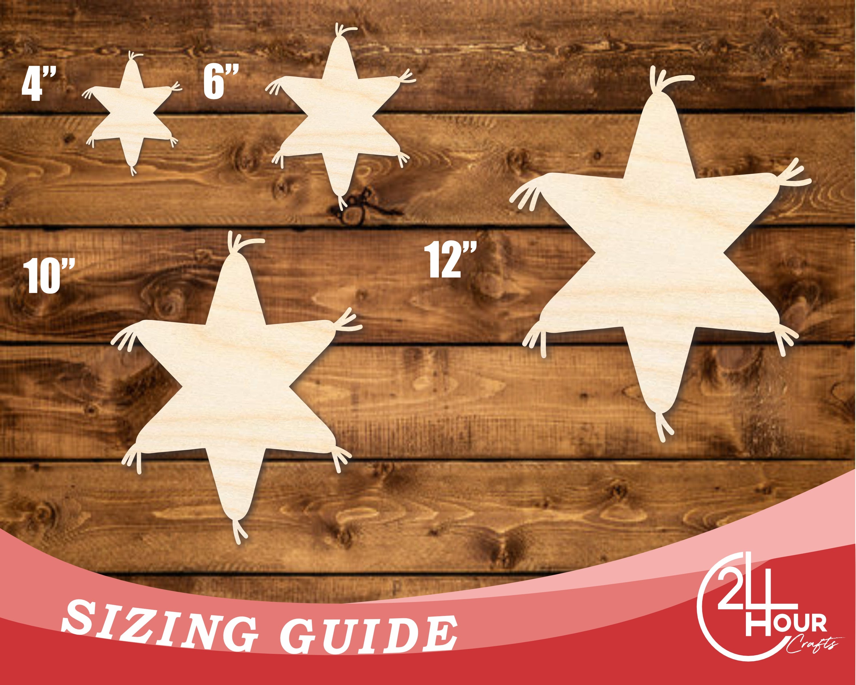 DIY Unfinished Baltic Birch Wood Star Pinata Shape - Up to 46 Inches for 24+ Crafts