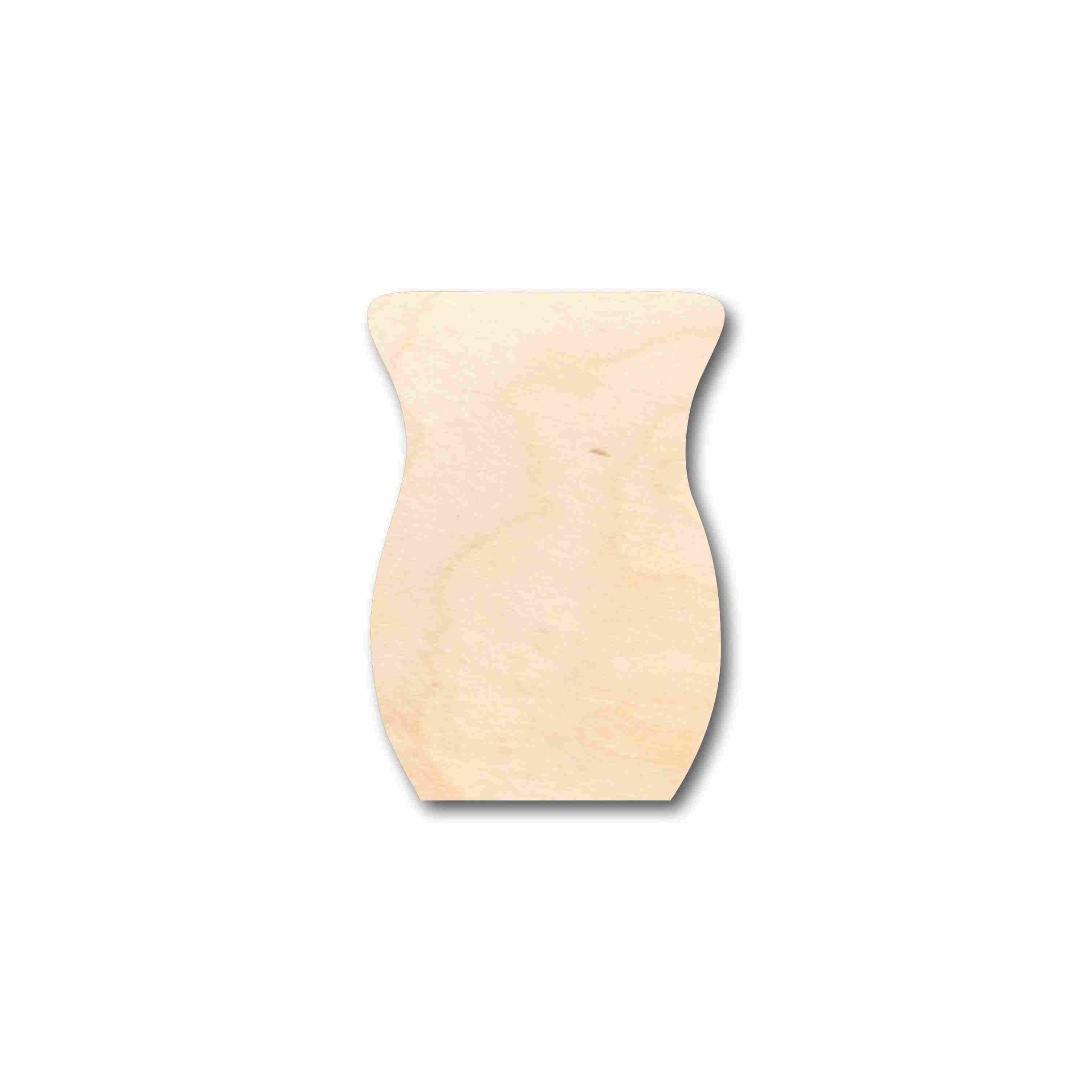 Unfinished Baltic Birch Wood Flower Vase Silhouette - Ideal for Up to 46 DIY Craft Projects