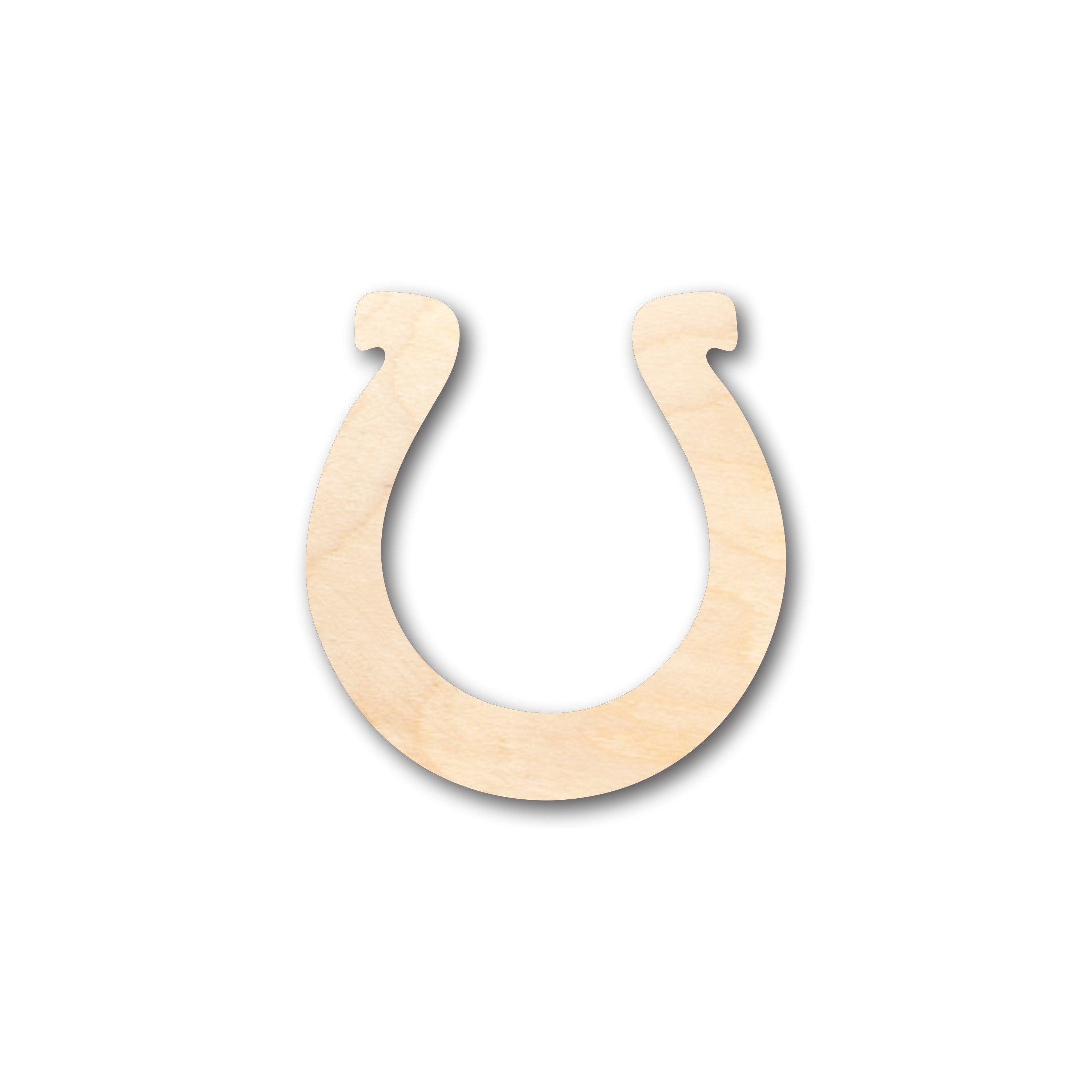 Unfinished Baltic Birch Wood Horseshoe Shape Craft Items for Up to 46 DIY Projects