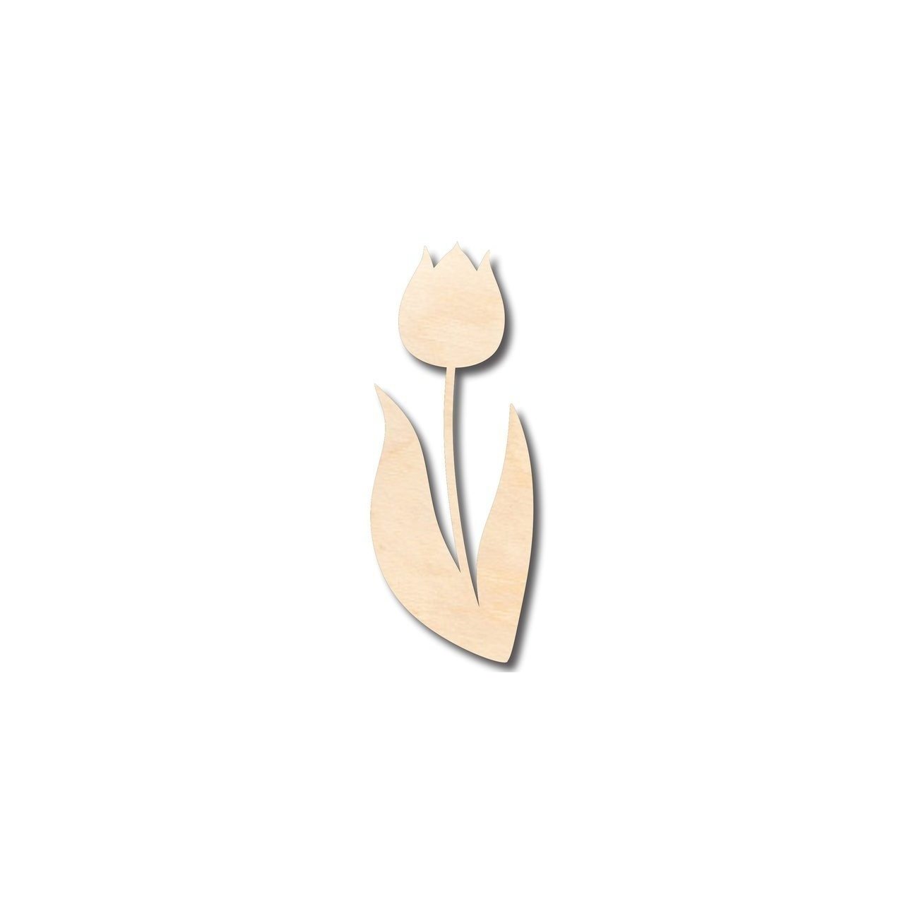 Unfinished Baltic Birch Plywood Tulip Shape for Spring Flower DIY Crafts up to 46 Pieces