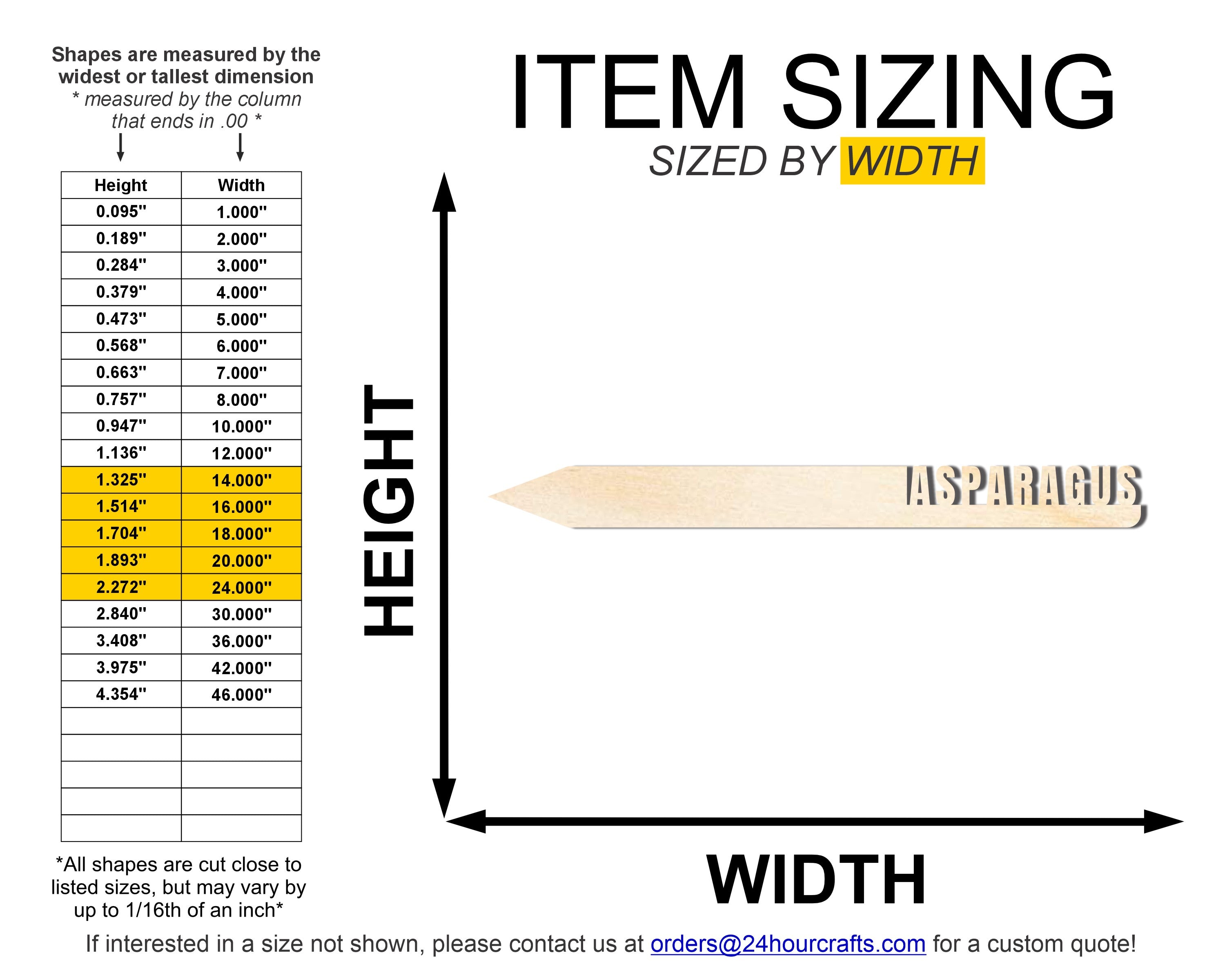 DIY Unfinished Baltic Birch Asparagus Garden Stake, Up to 24 Inches